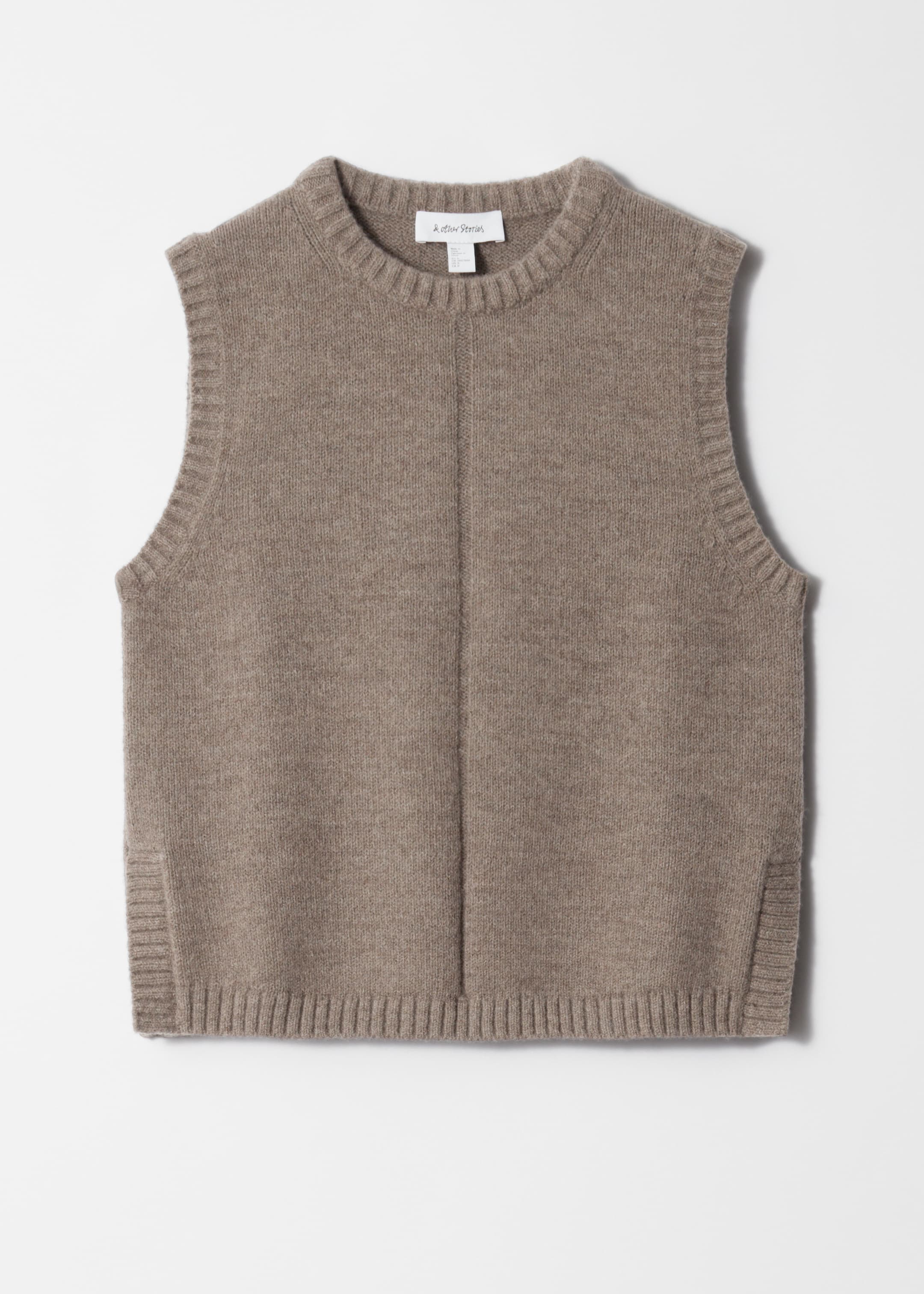 Agrandir l'image: Pull sans manches en maille - Taupe - FEMME | H&M FR 6