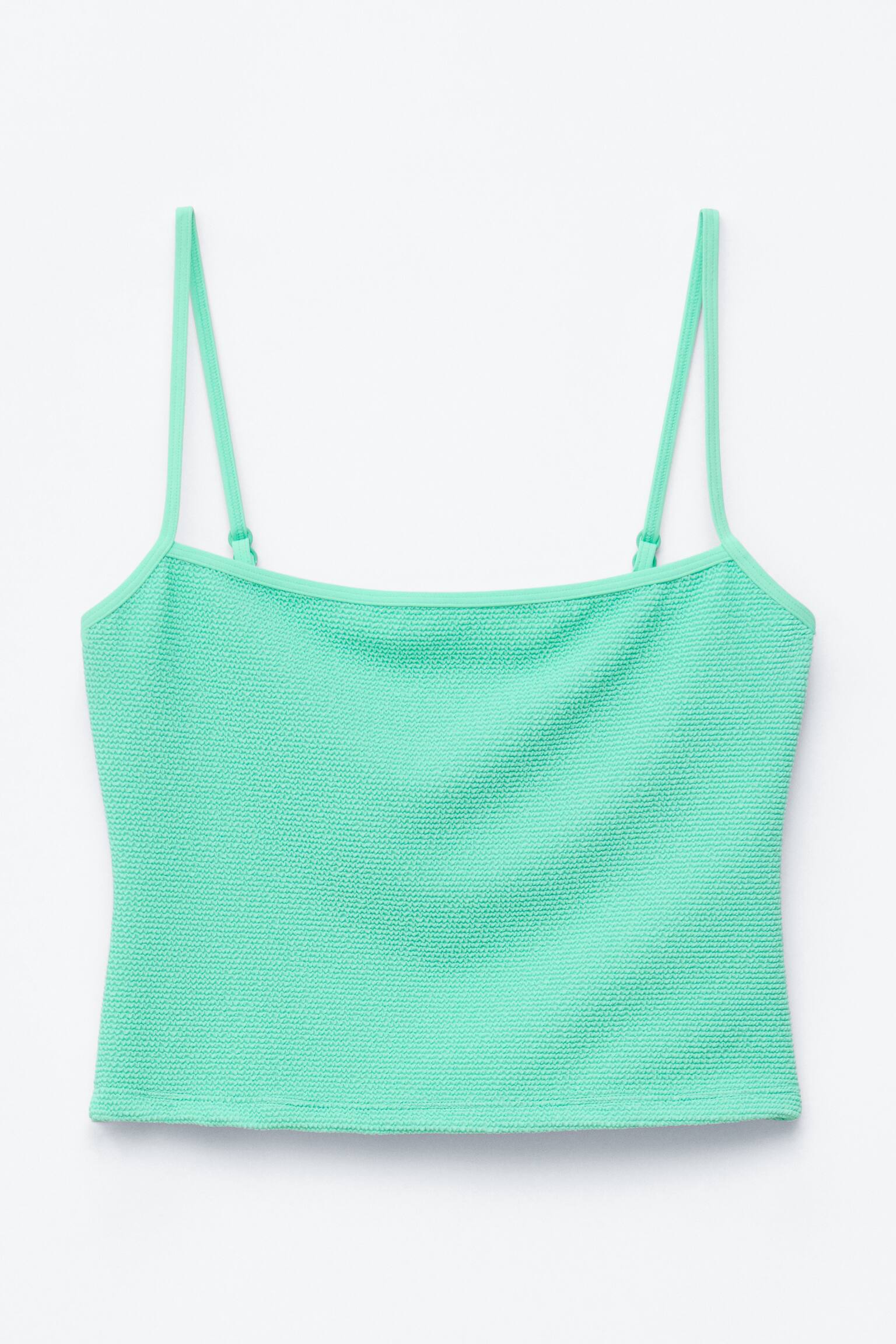 Tankini-Oberteil mit Karree-Ausschnitt - Hellgrün - 2