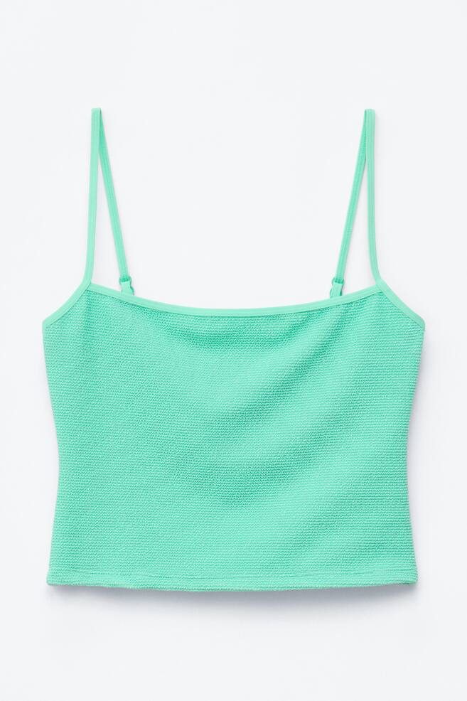 Square-Neck Tankini Top - Light Green - 1