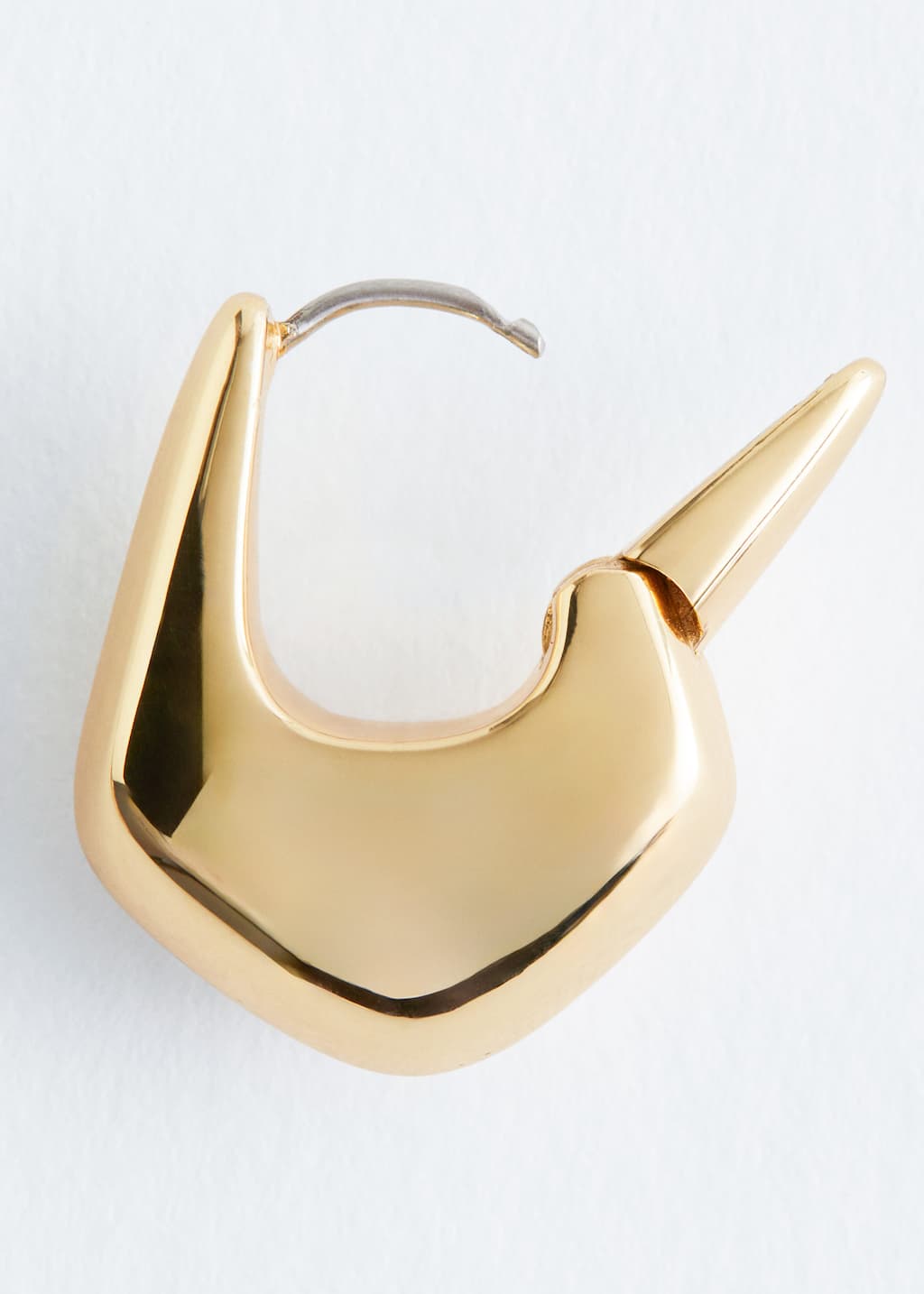 Image of Angular Bell Hoop Earrings