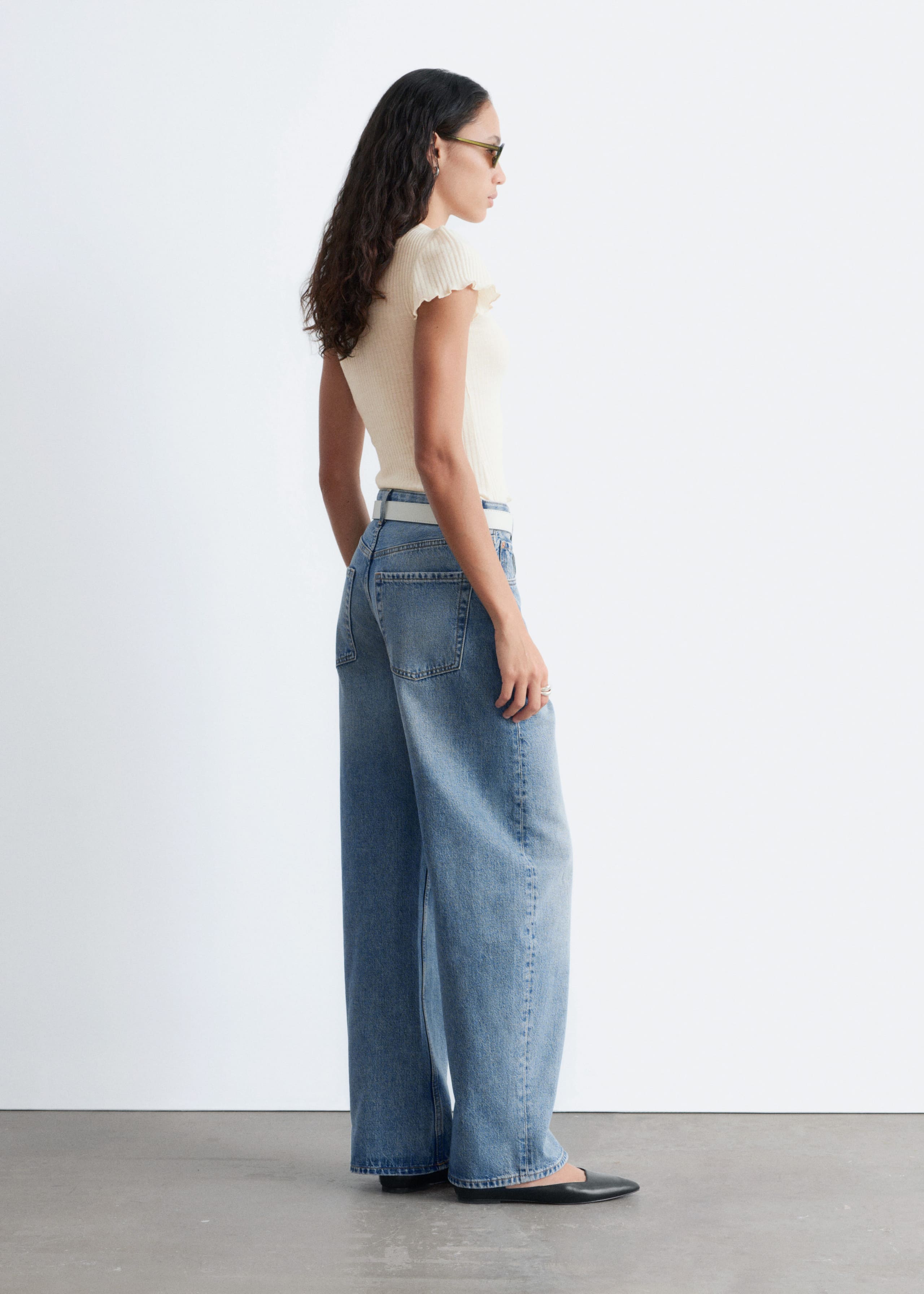 Image of Ribbed Wool T-Shirt