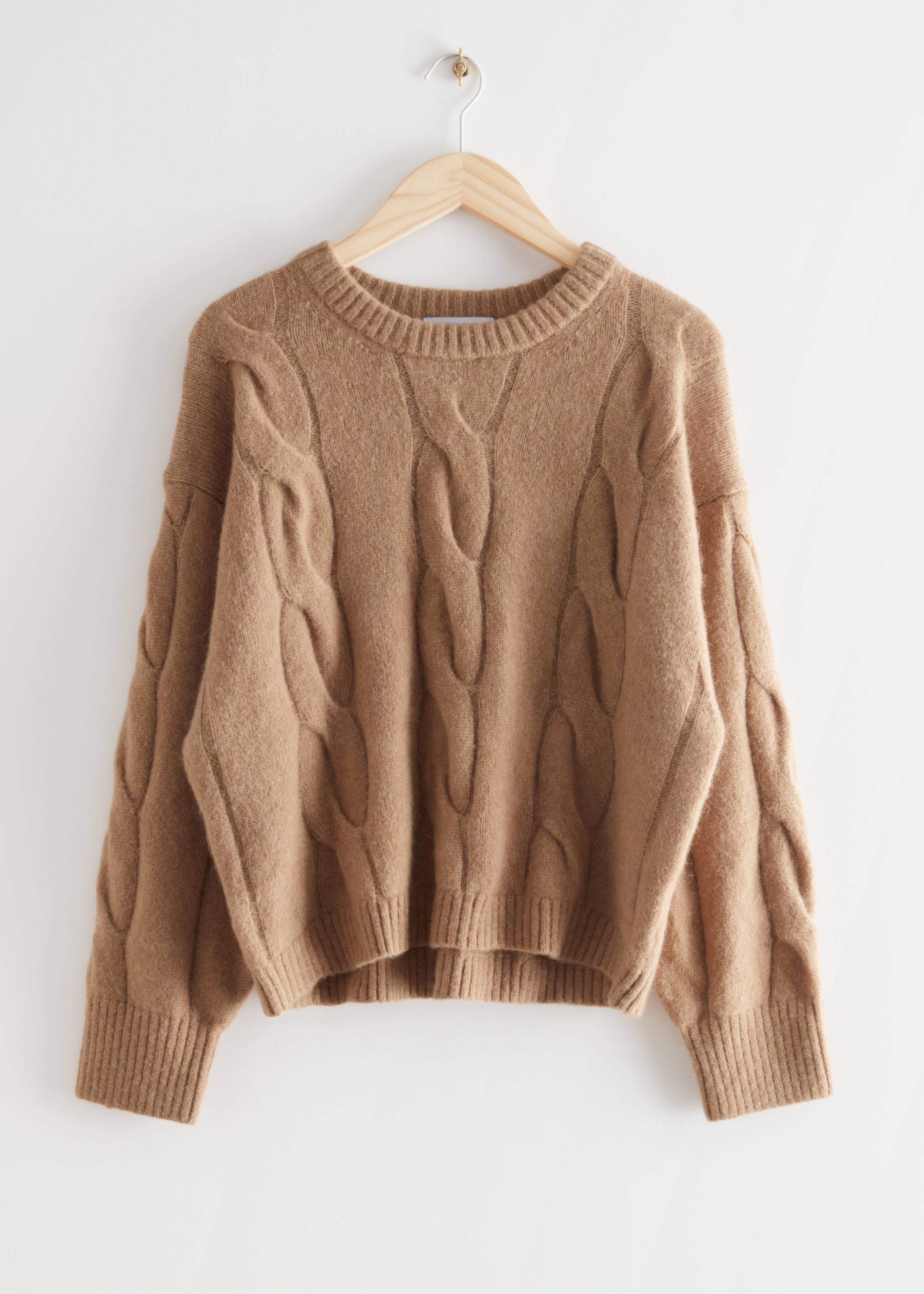 Cable Knit Sweater - Beige - Bodegón