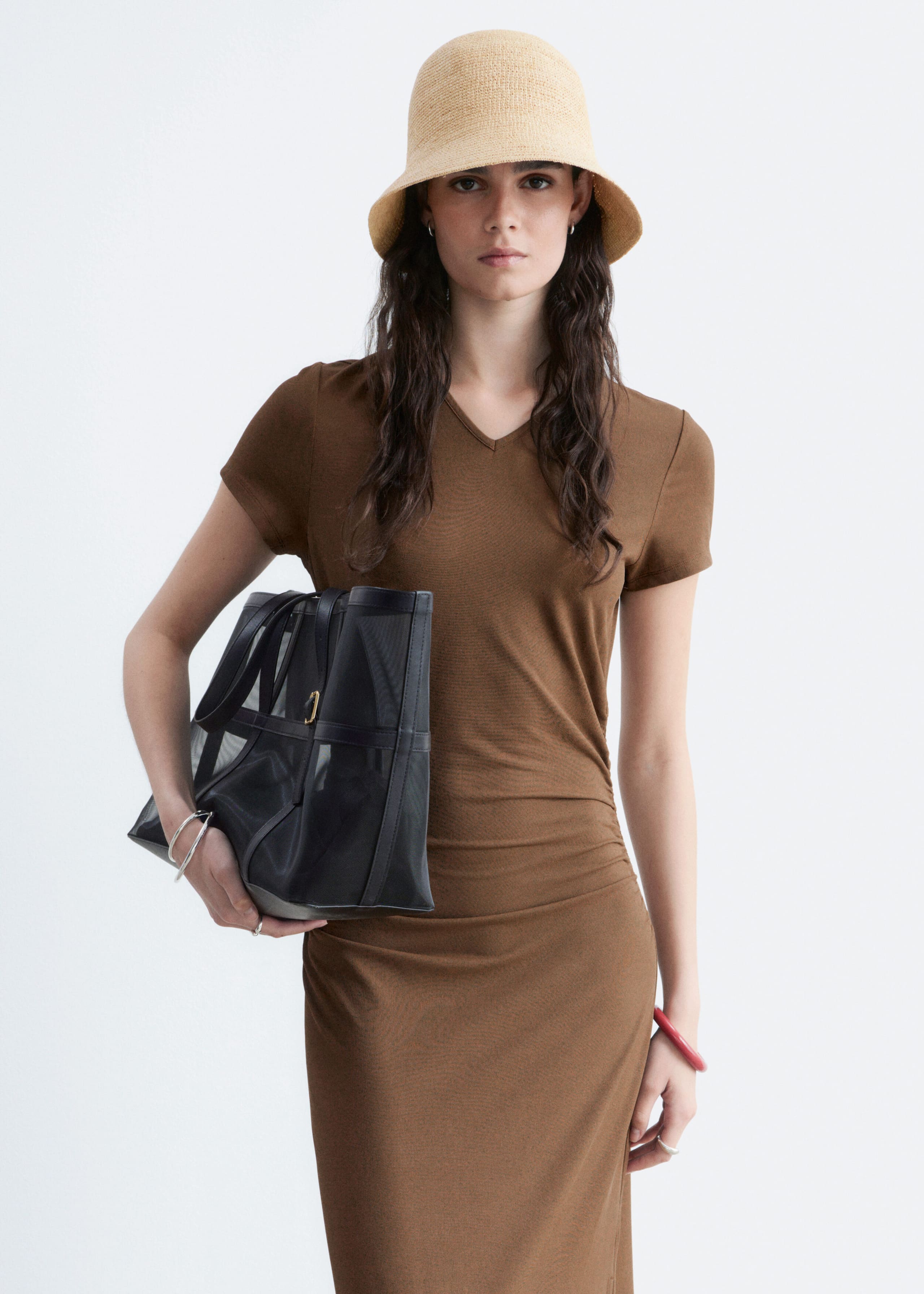 Piqué Jersey Midi Dress - Lilac - Lookbook