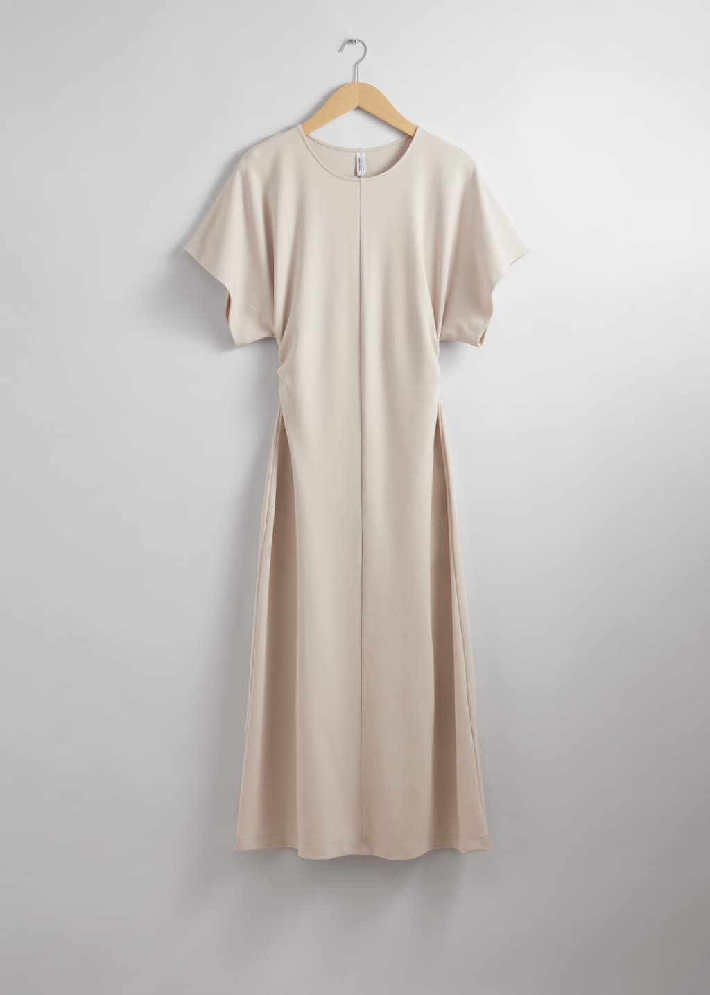 Vestido midi con mangas abullonadas - Negro - Bodegón