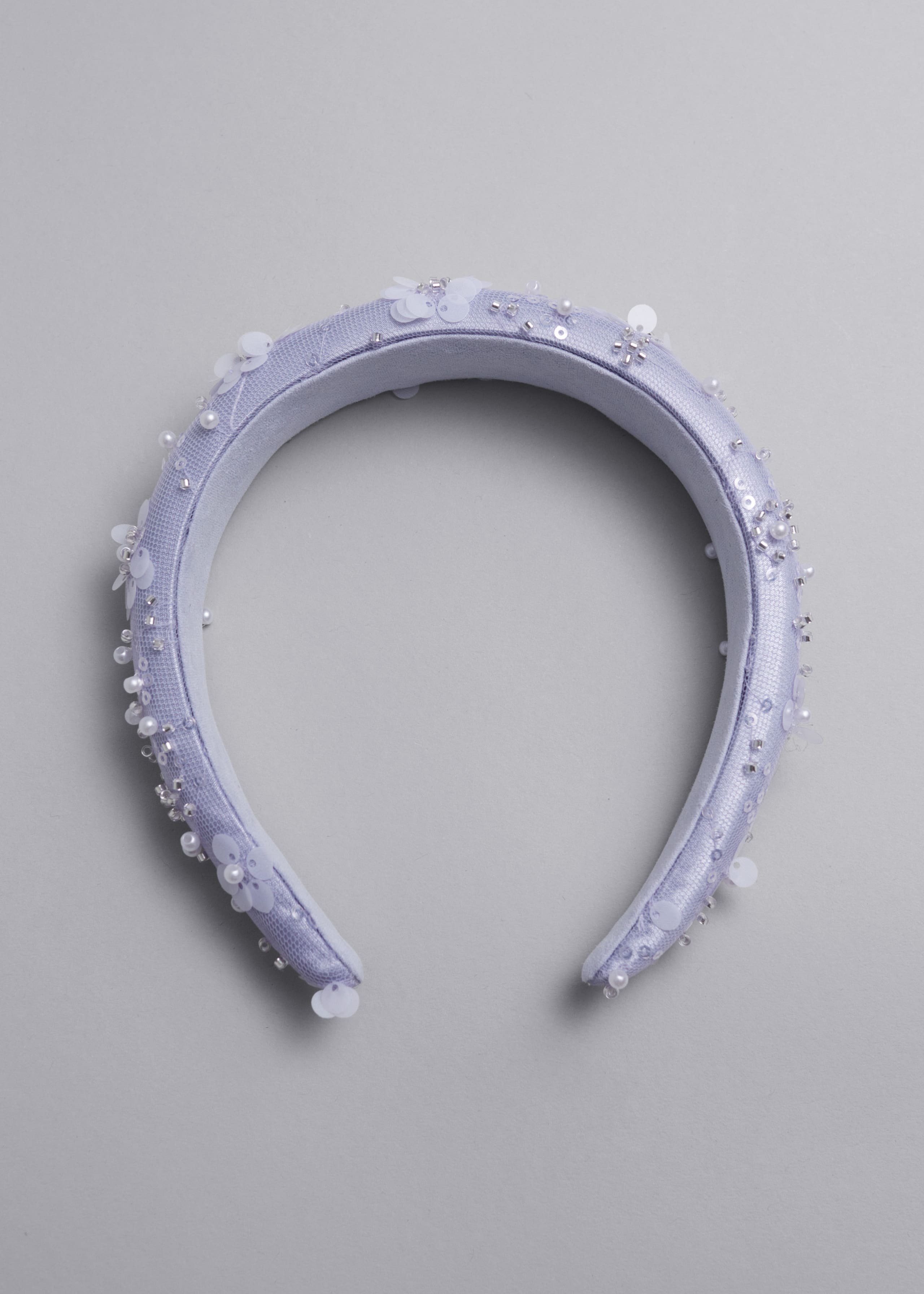 Diadema de lentejuelas Alice - Azul claro - Bodegón