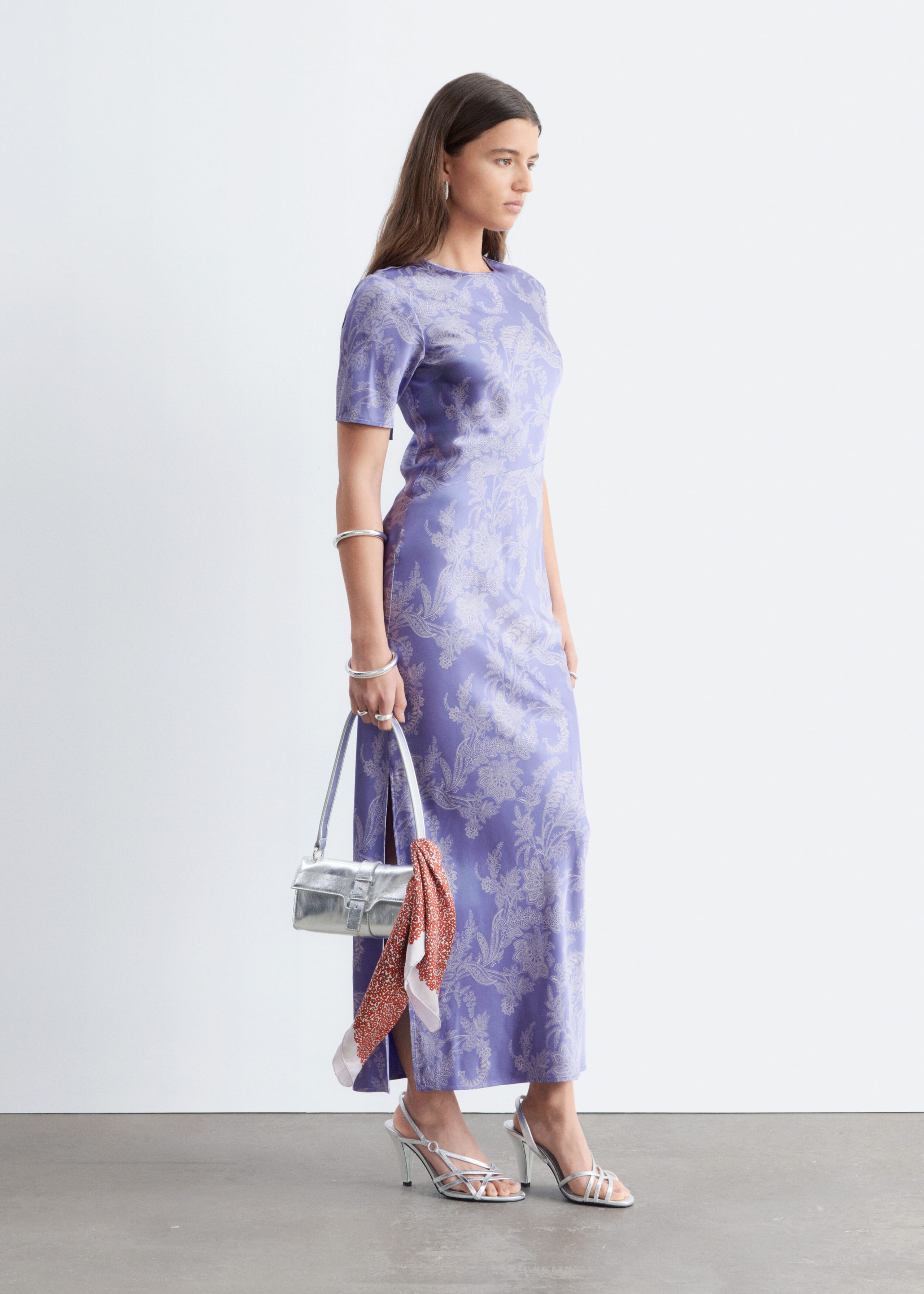 Image of Short-Sleeve Maxi Dress