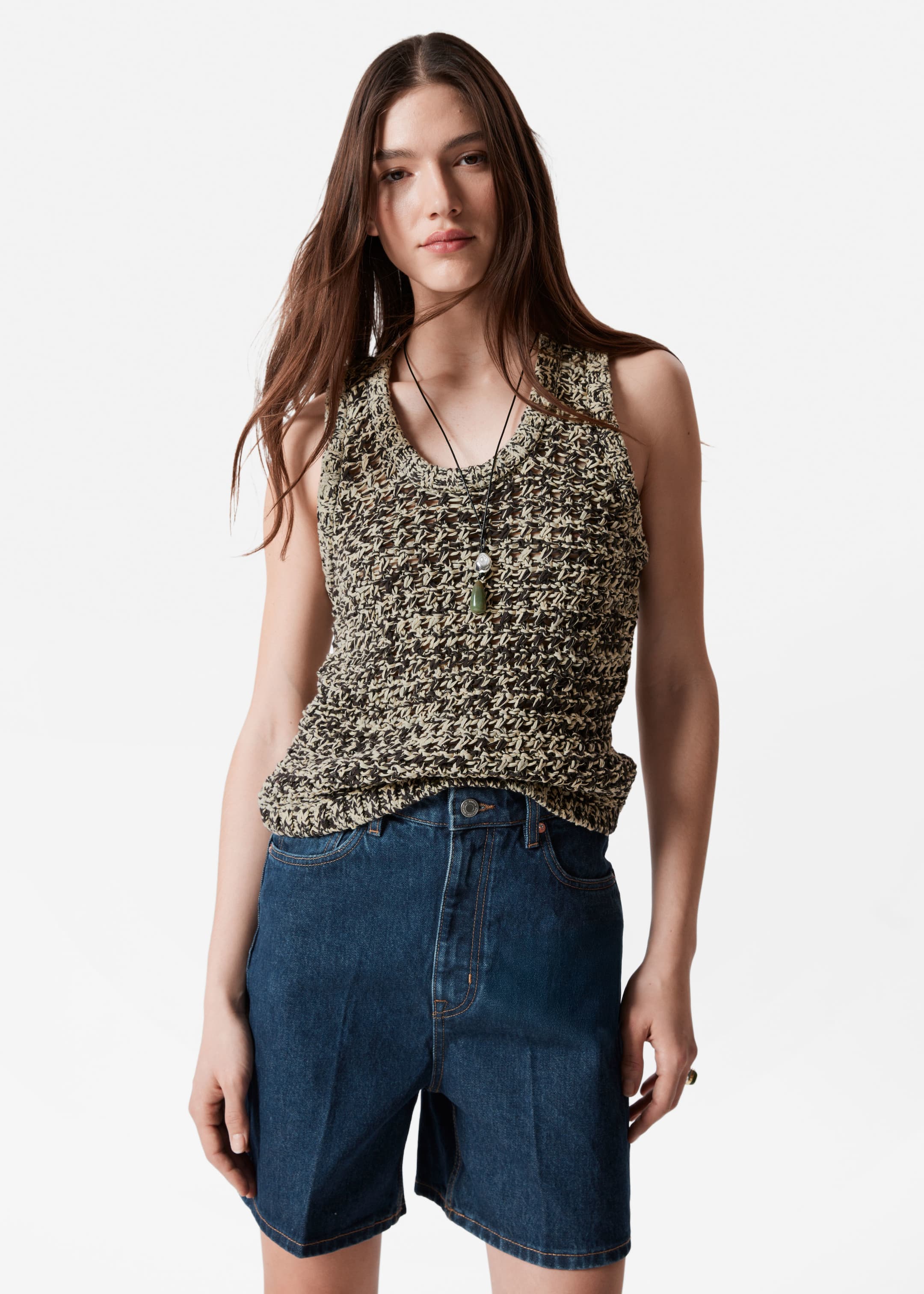 Visualizza immagine più grande: Canotta in maglia - Beige/Marrone - DONNA | H&M IT 4