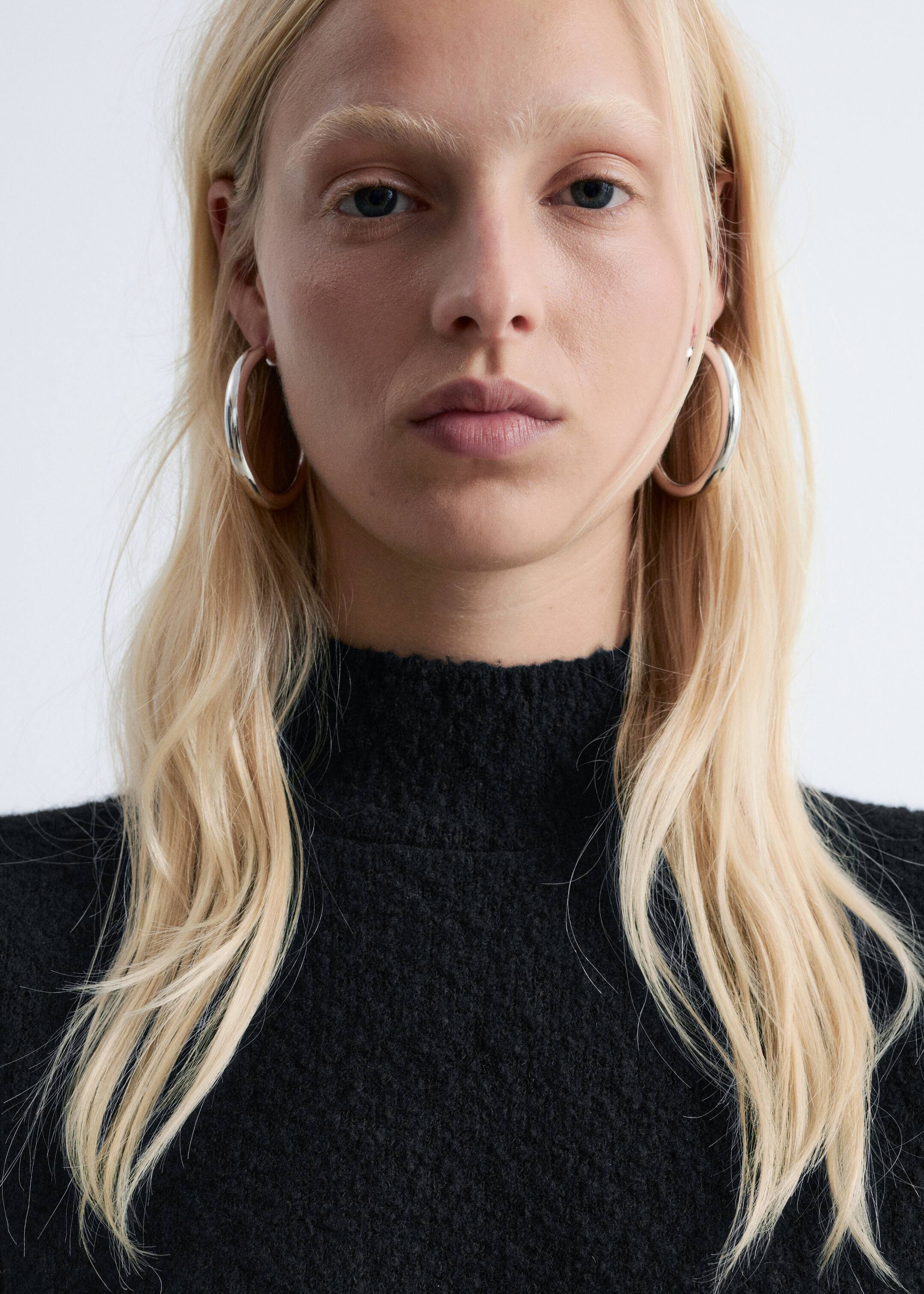 Agrandir l'image: Robe courte à col montant en laine bouclée - Noir - FEMME | H&M CH 4