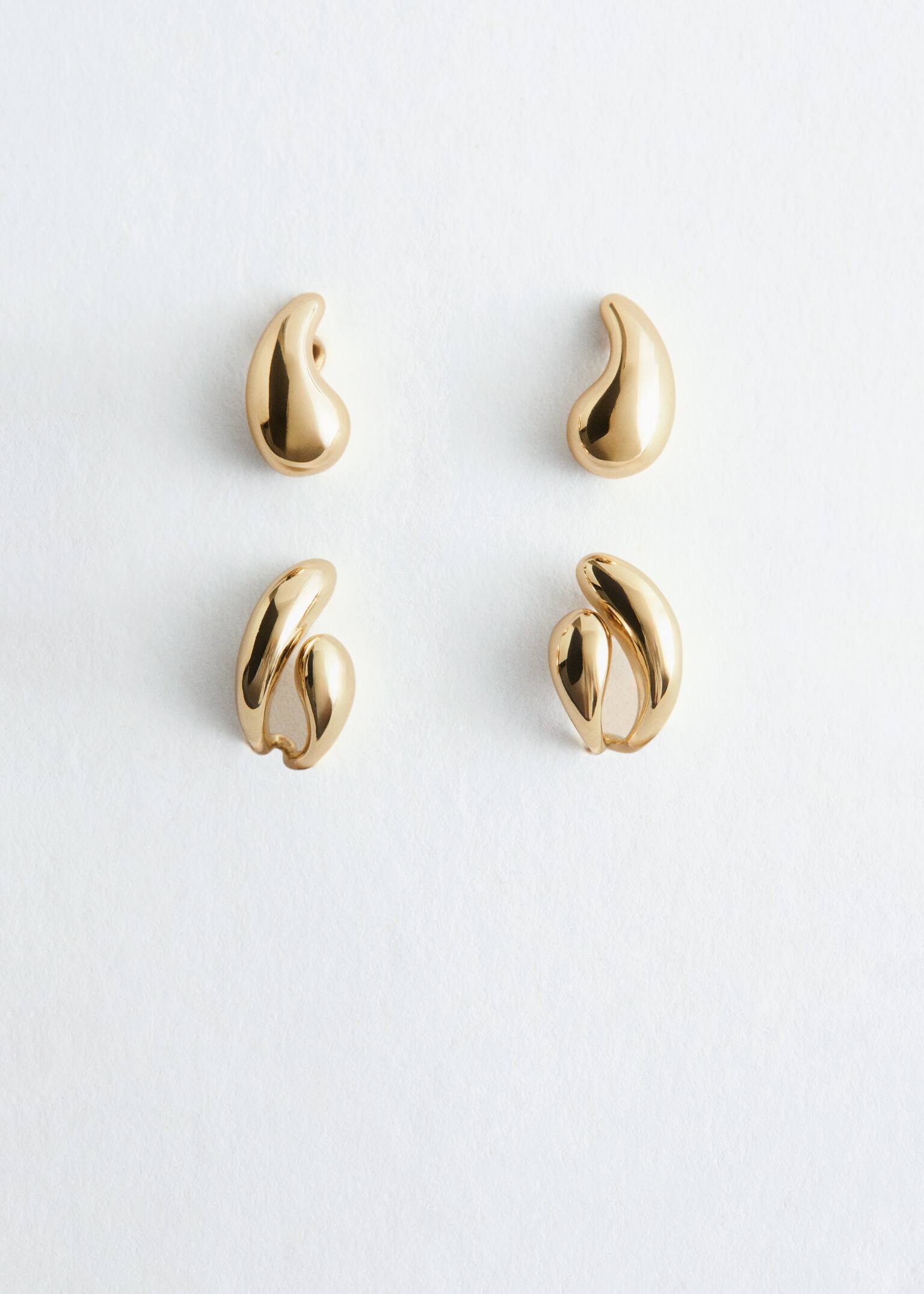 Dome Earrings Set - Gold/Silver