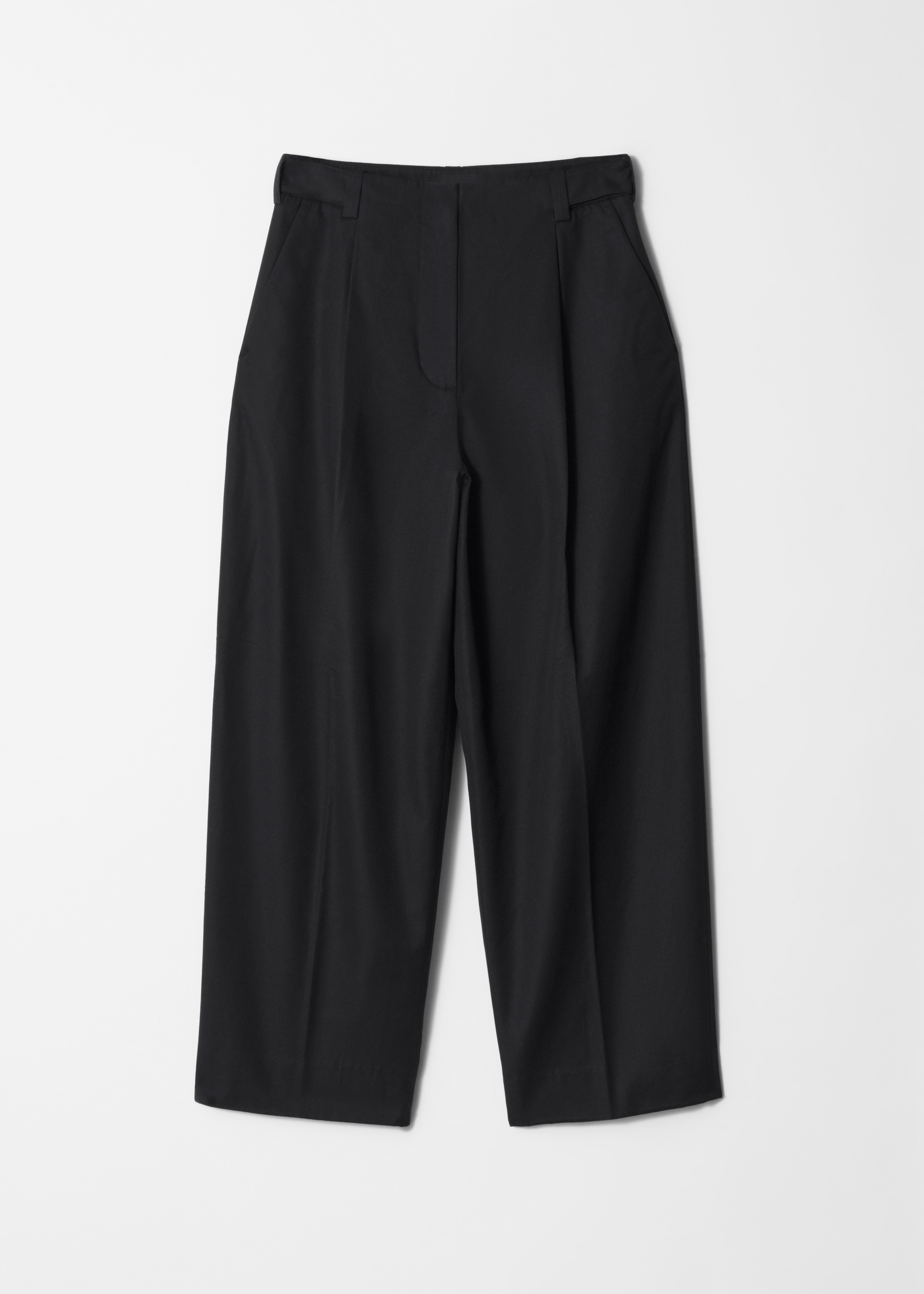 Kúpos Vasalású Nadrág - Fekete/Bézs