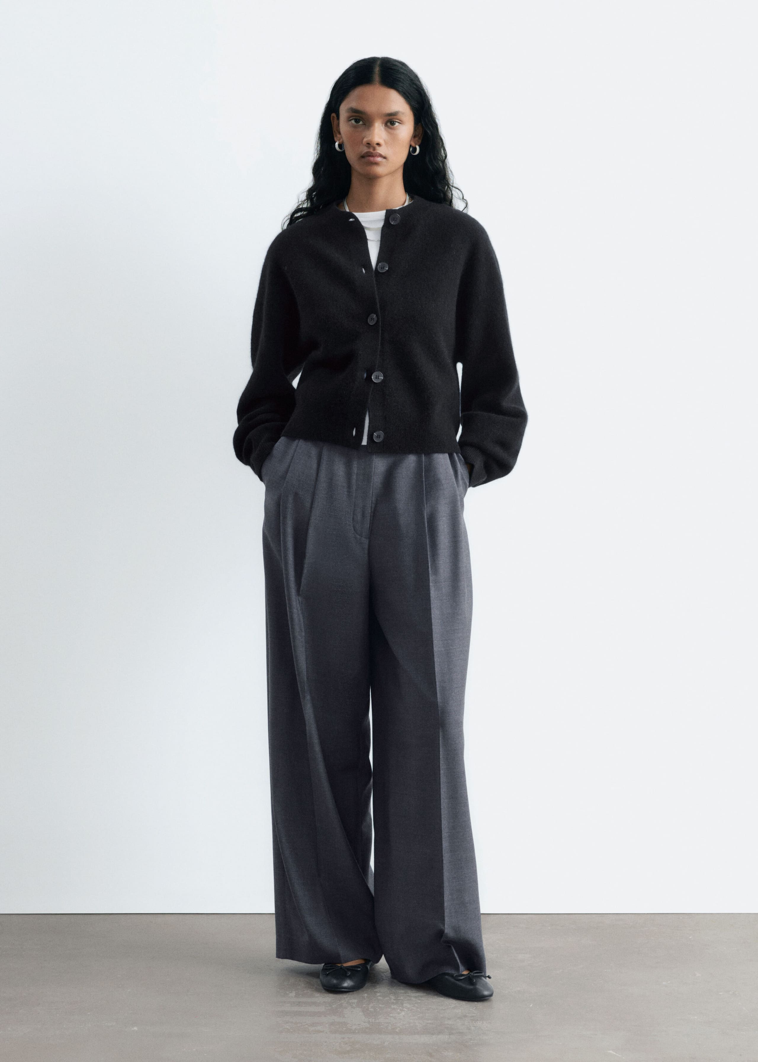 Boiled Merino Cardigan - Mole - Lookbook