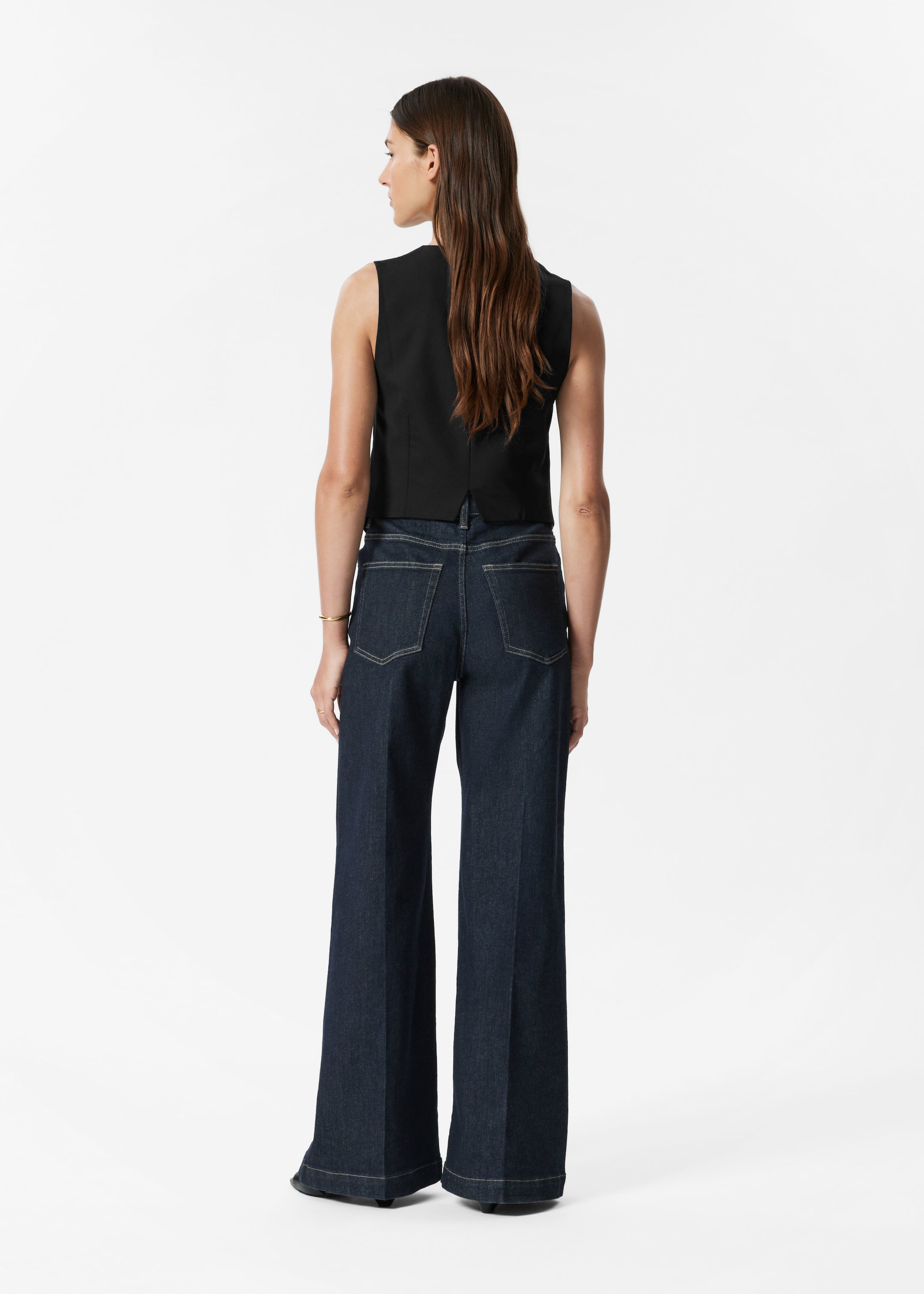 Zobacz większy obraz: Dopasowana wełniana kamizelka - Czarny - ONA | H&M PL 4