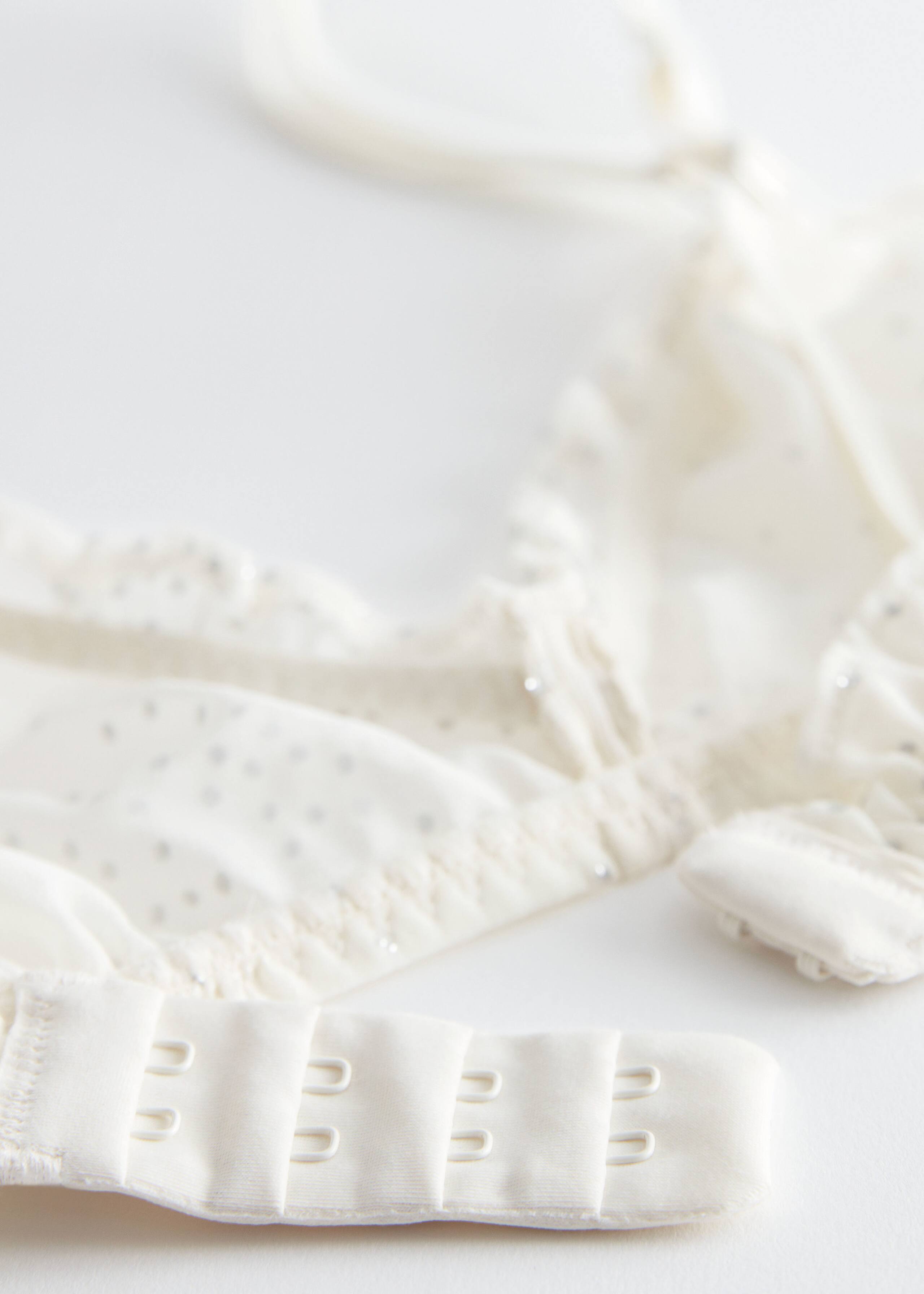 Sparkly Frilled Soft Bra - {{variantName}} - Descriptive Detail