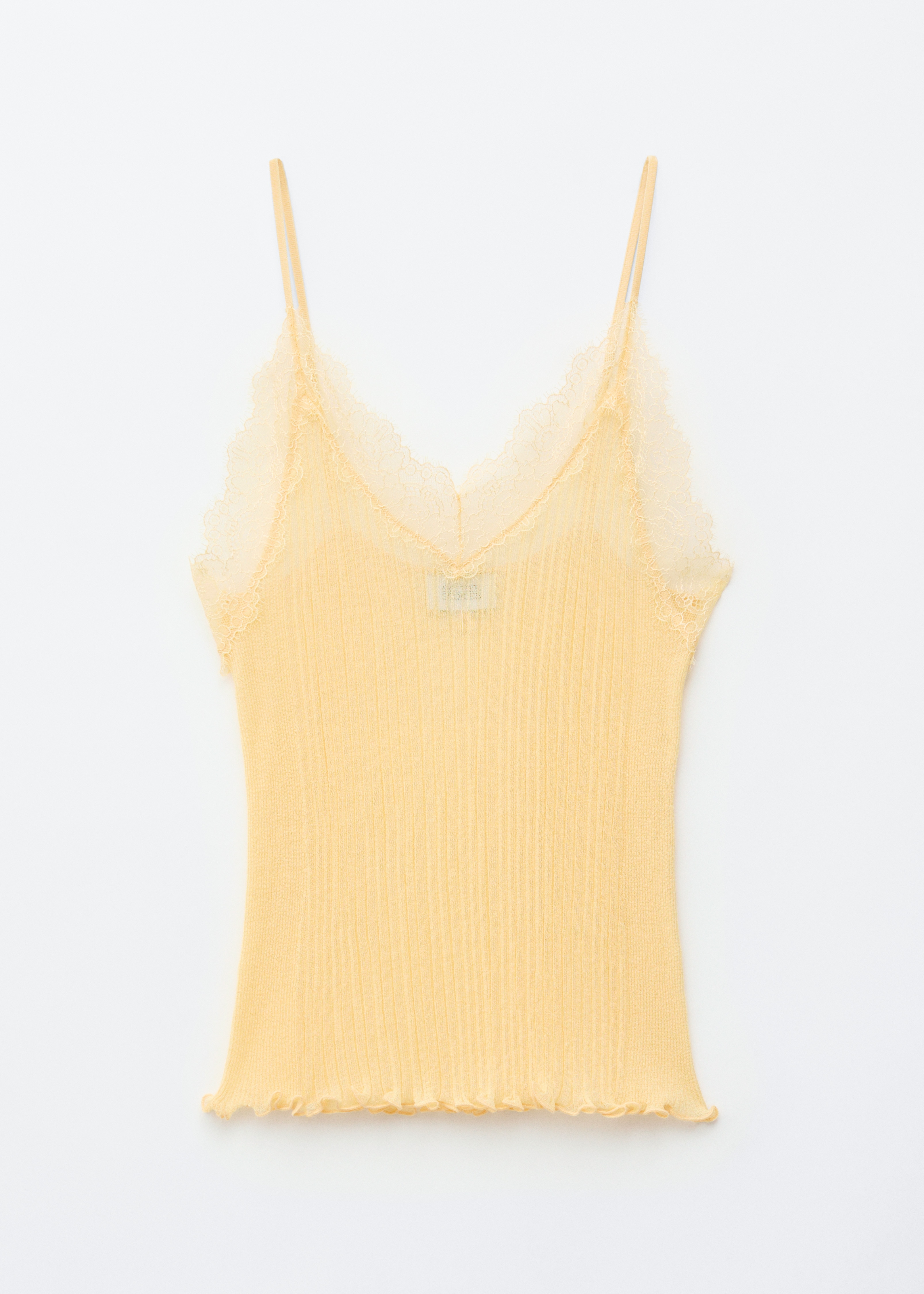 Canotta in pizzo con lavorazione a coste