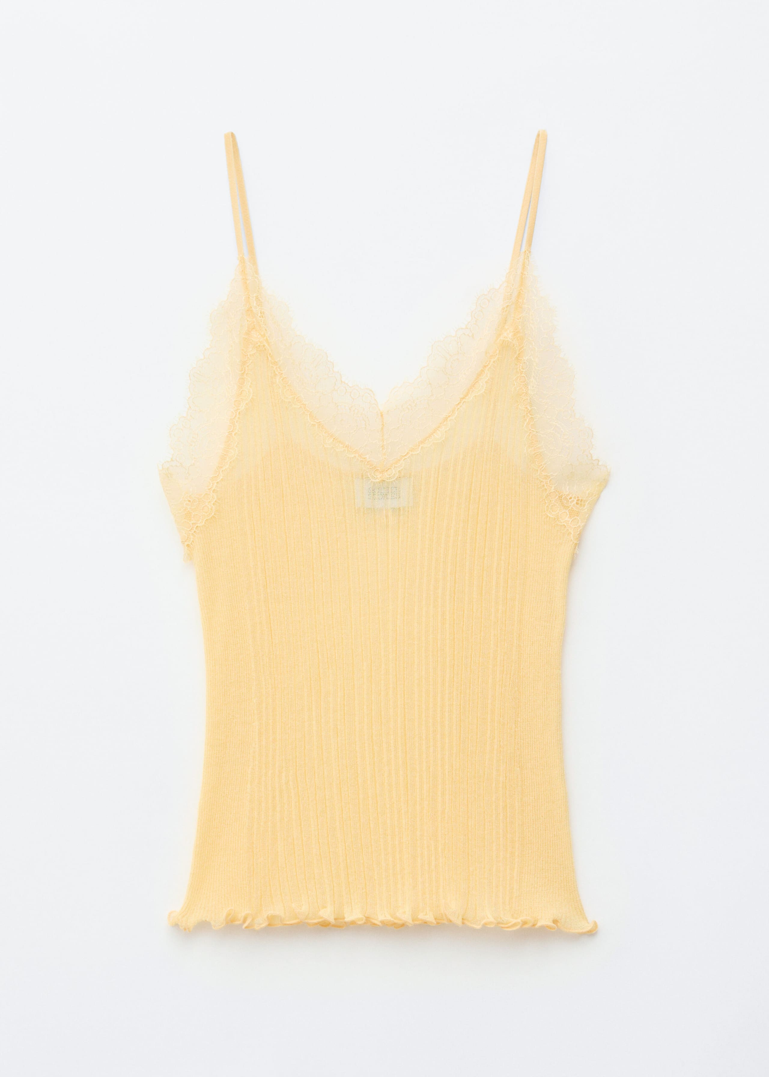 Rib-Knit Lace Camisole - Yellow - Still Life