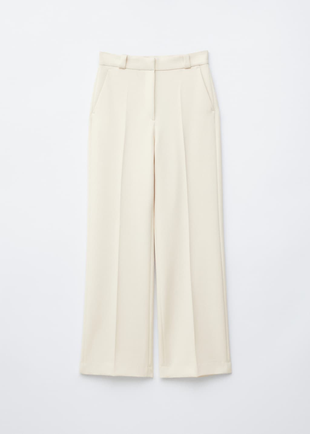 Image of Wide Press-Crease Trousers