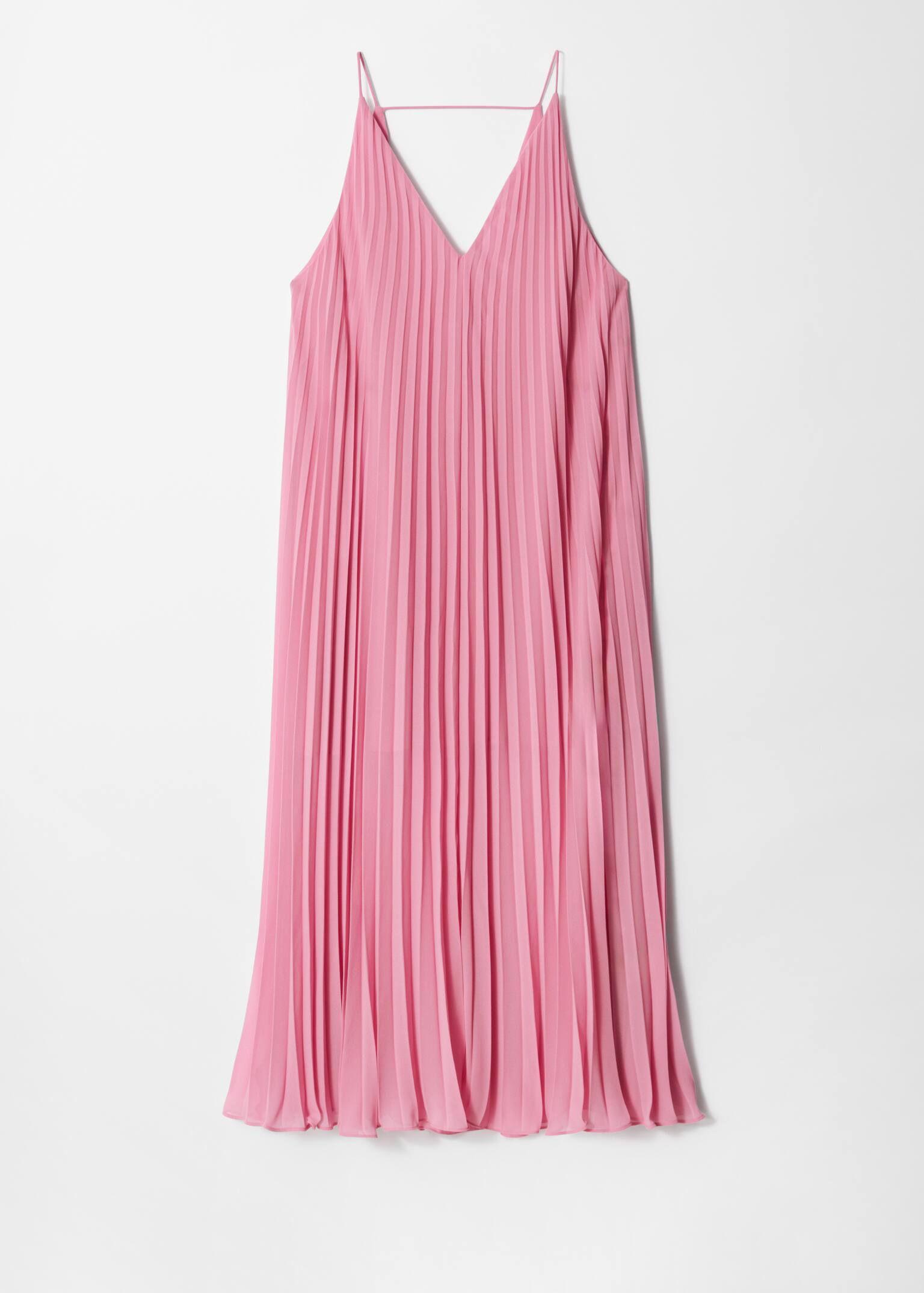 Maxivestido plisado - Rosa/Negro - 2