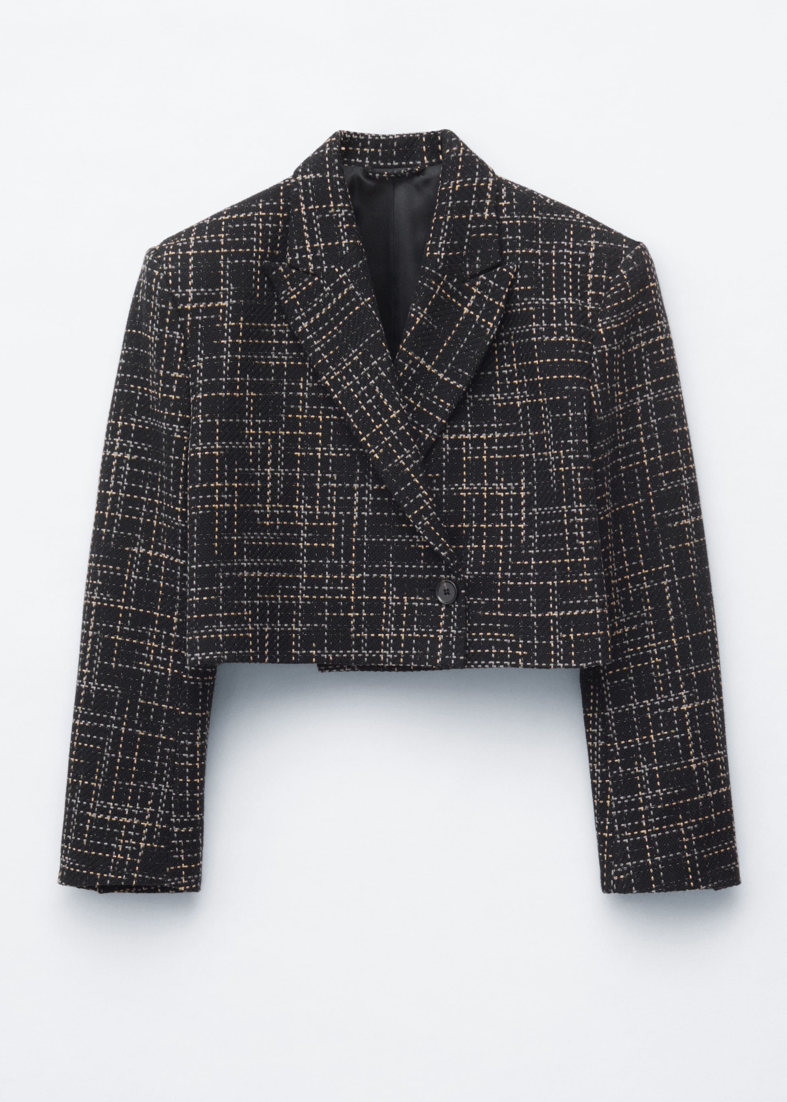 Blazer cropped in cotone - Nero - Natura morta