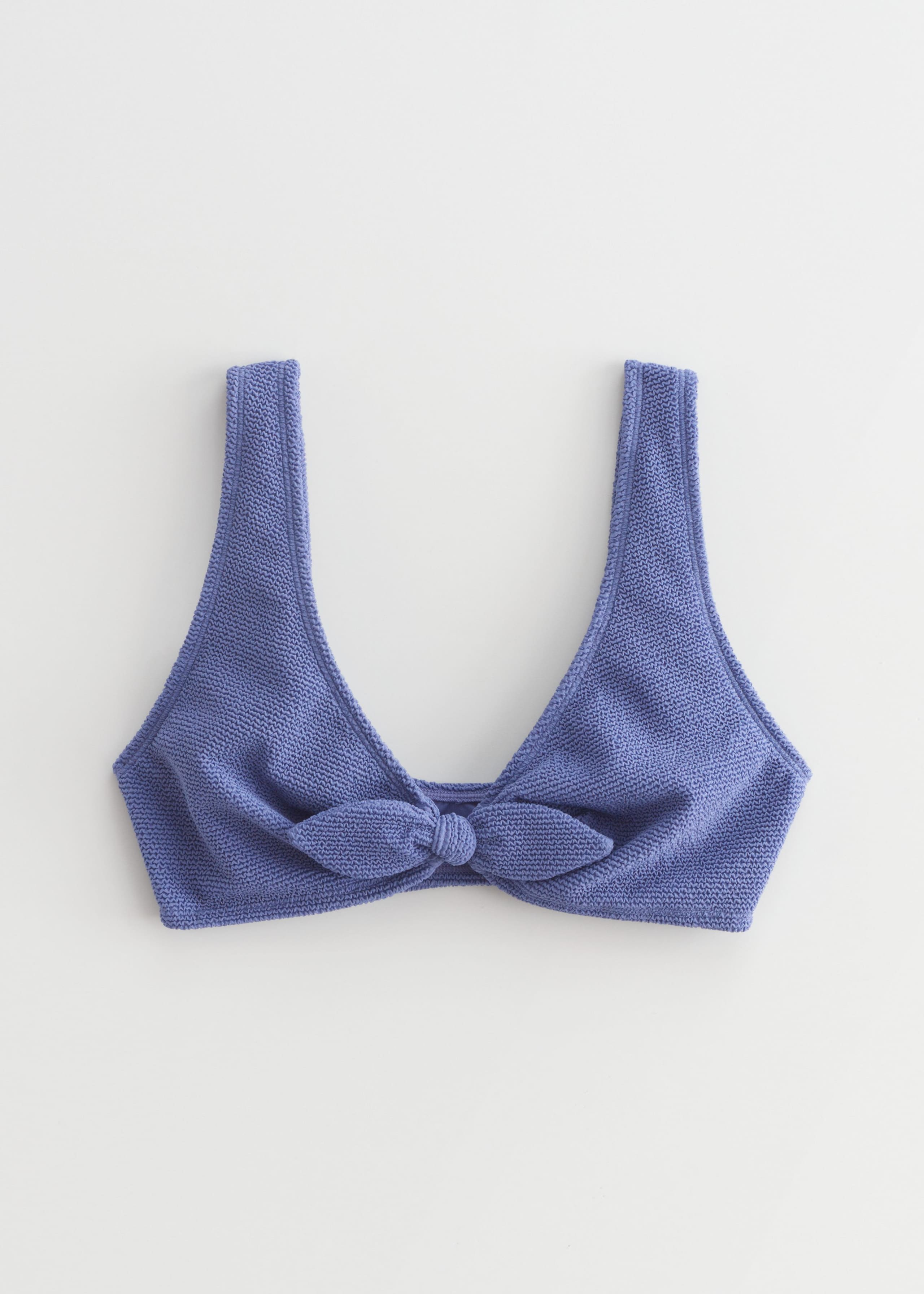 Crepe Knot Tie Bikini Top - Green - Still Life
