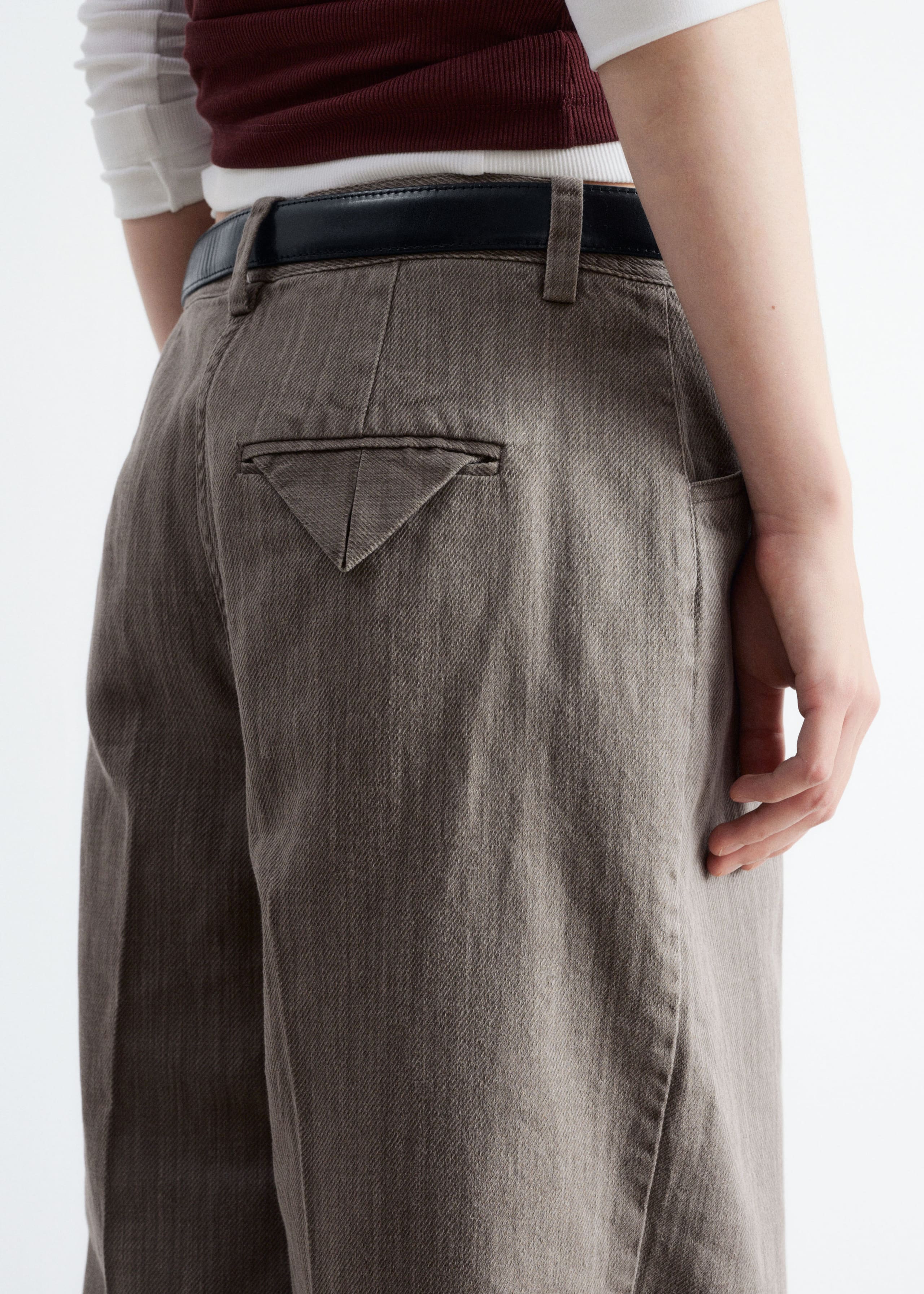 Image of Wide-Leg Press-Crease Trousers