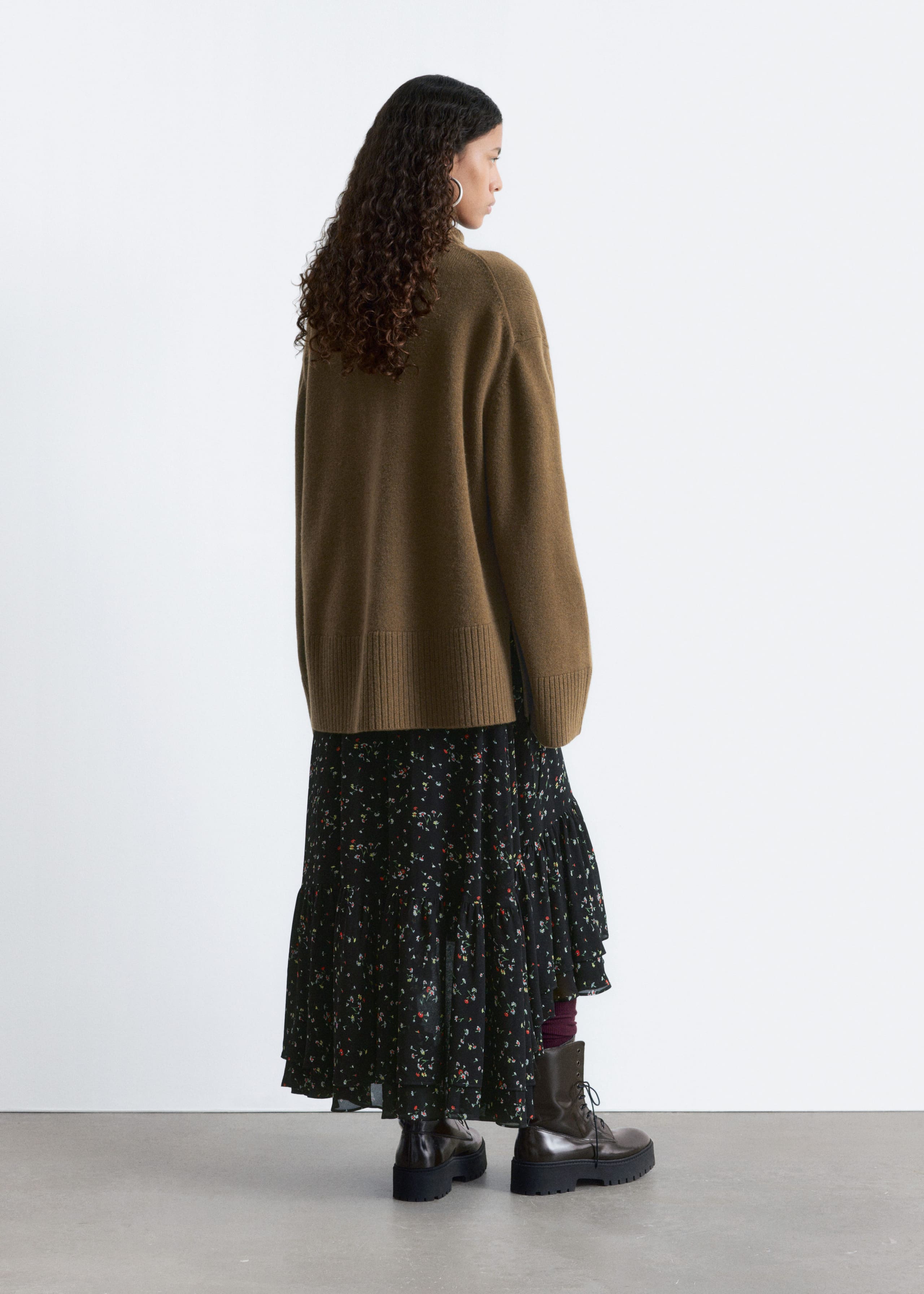 Image of Oversized-Wollpullover mit Rollkragen