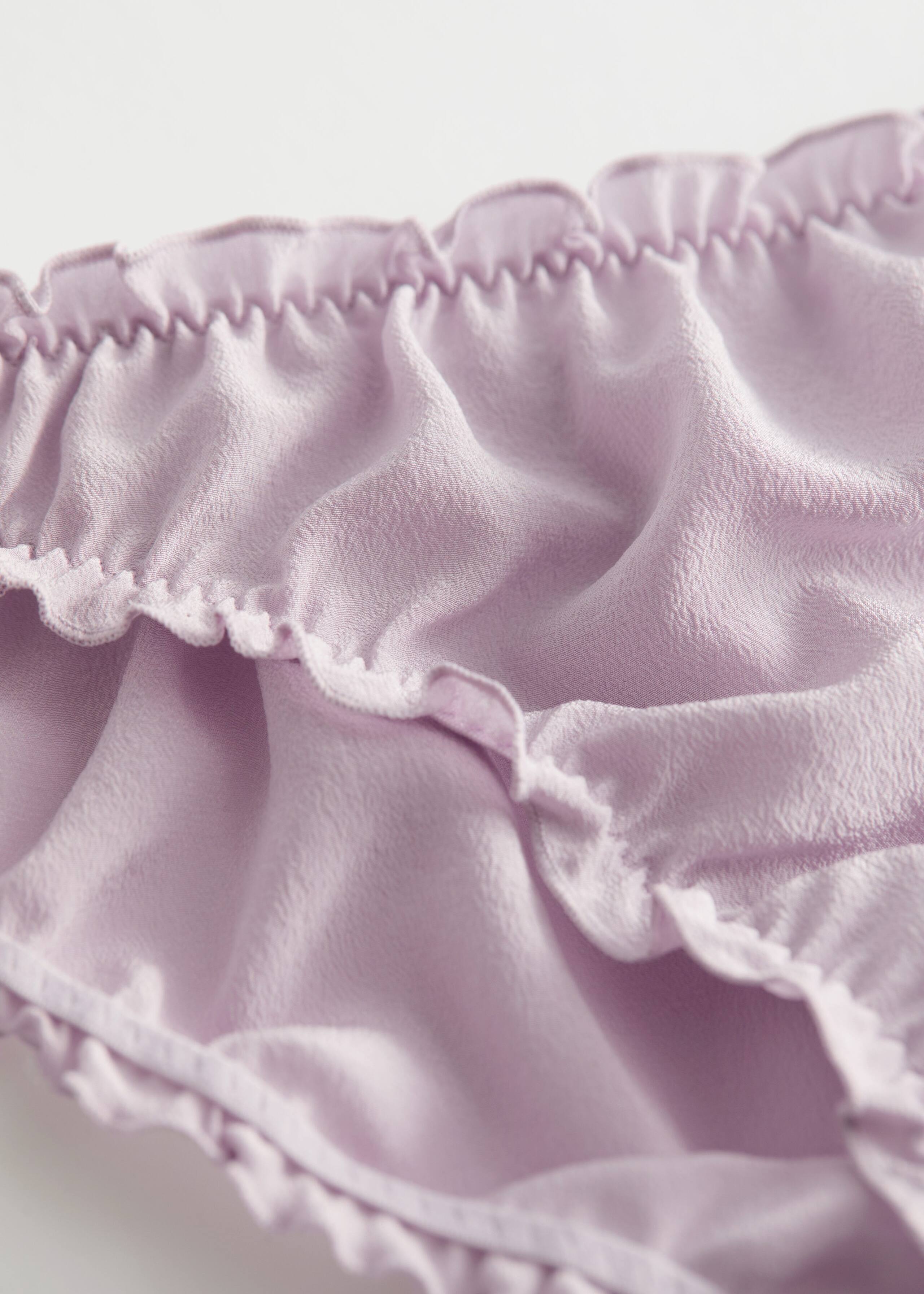 Ruffled Mulberry Silk Briefs - {{variantName}} - Descrizione dettagliata