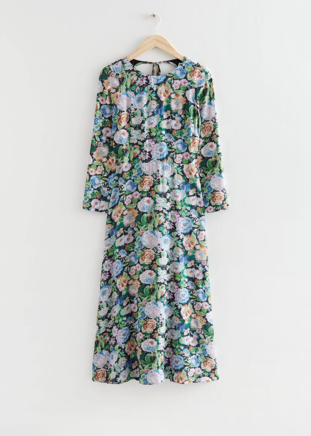 PrintedOpenBackMidiDress - Blue/White - Bodegón