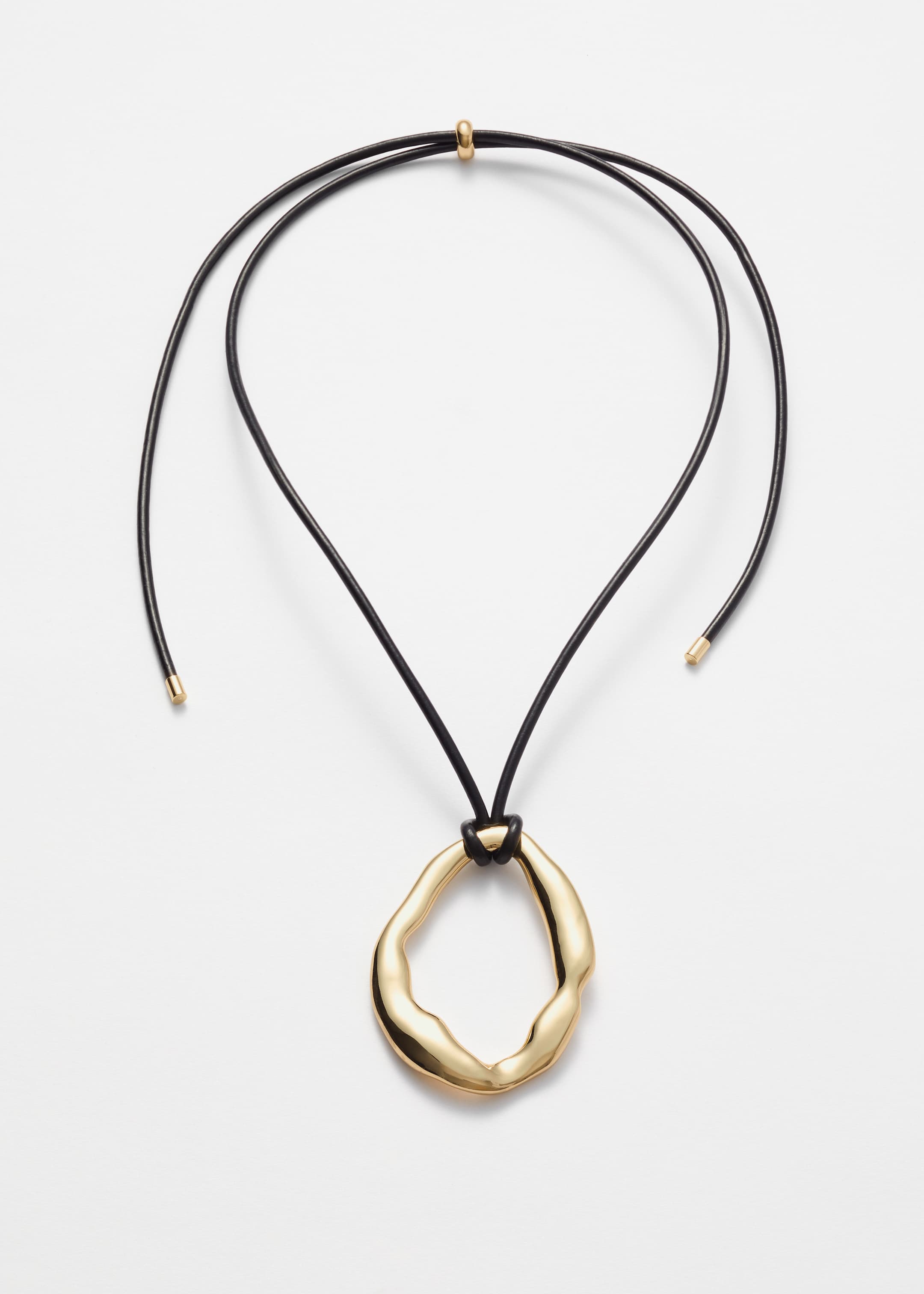 View larger image: Molded Pendant Cord Necklace - Gold - Ladies | H&M GB 1