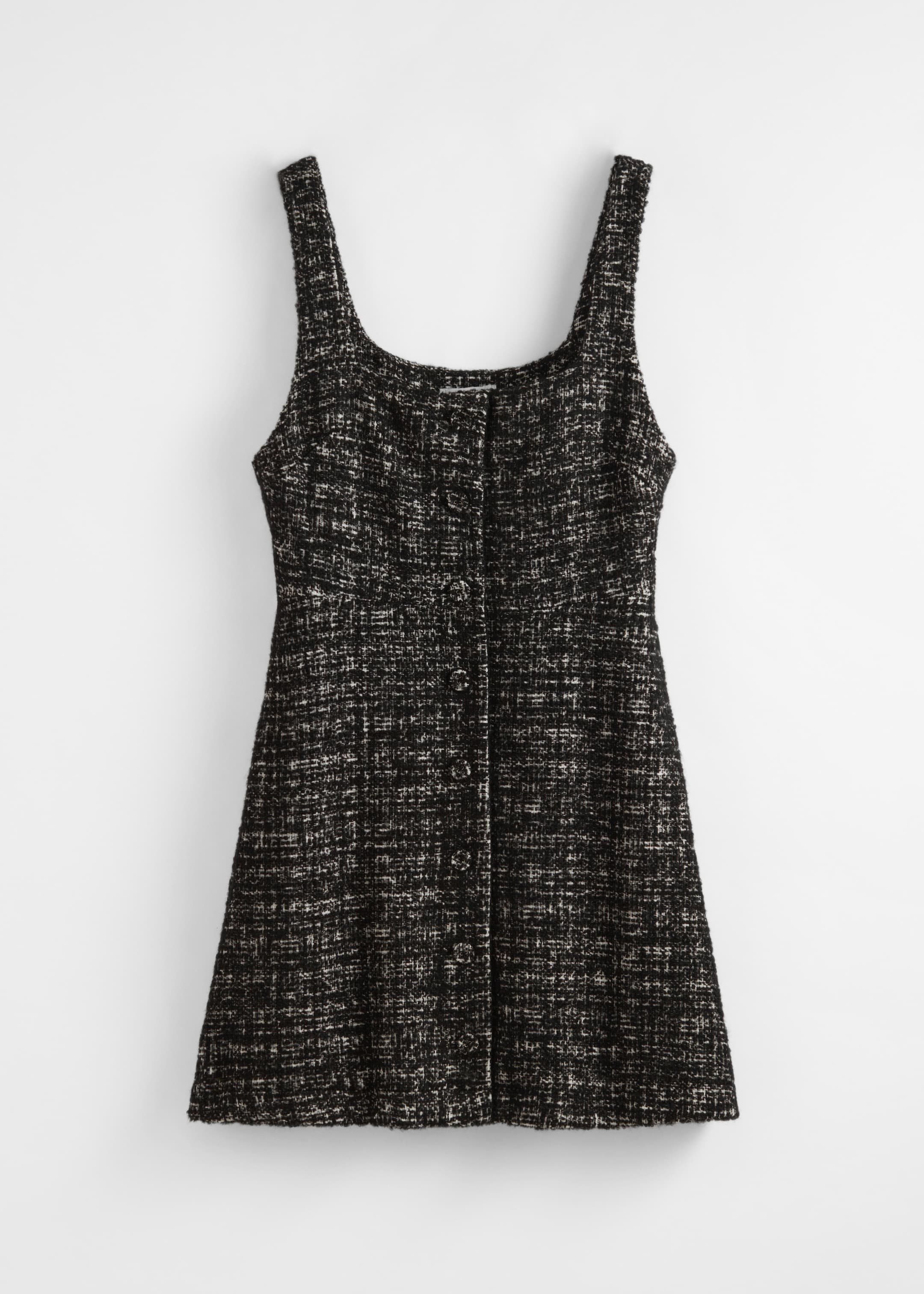 View larger image: Sleeveless Tweed Mini Dress - Black Tweed - Ladies | H&M GB 1
