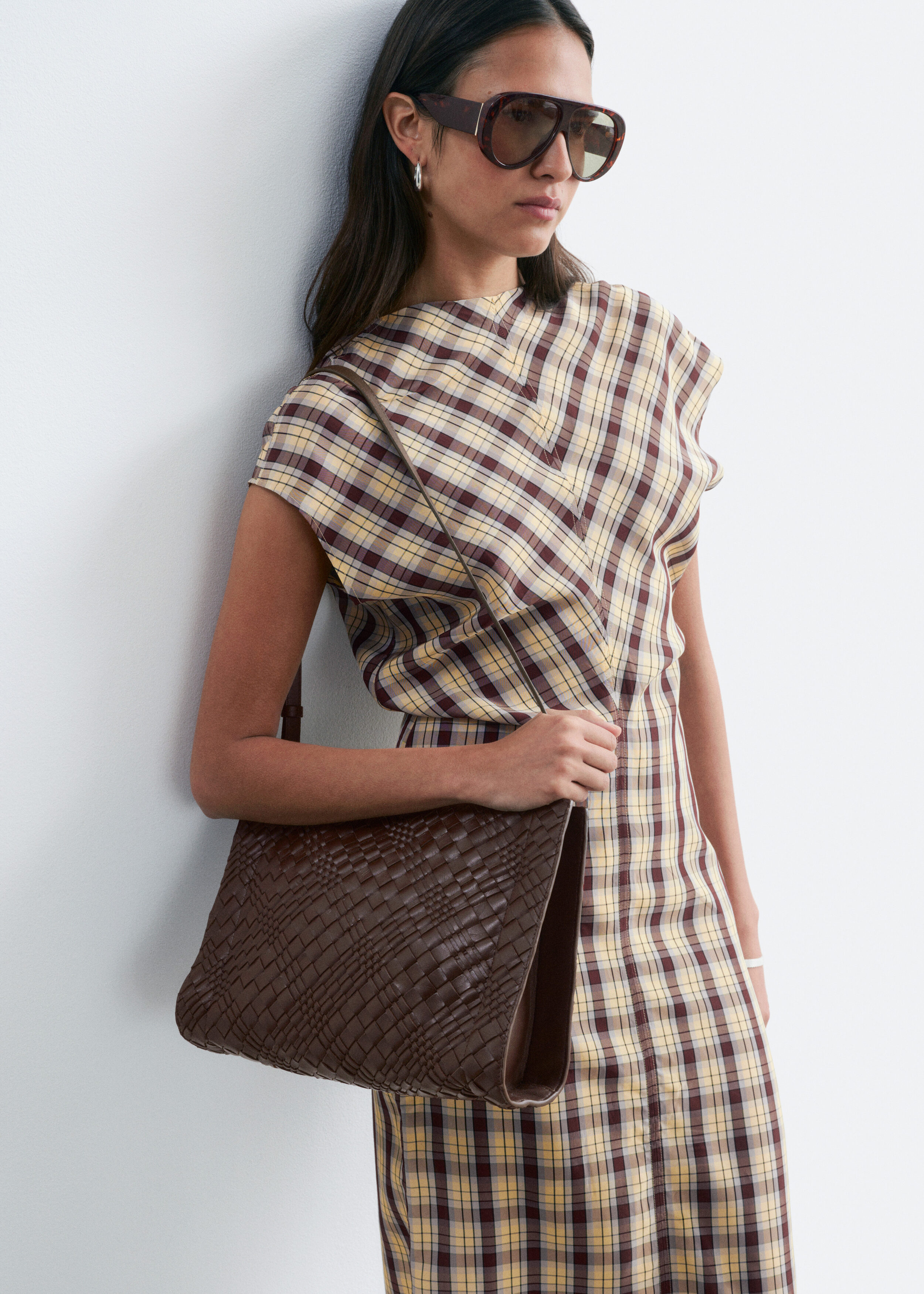 Braided Leather Crossbody Bag