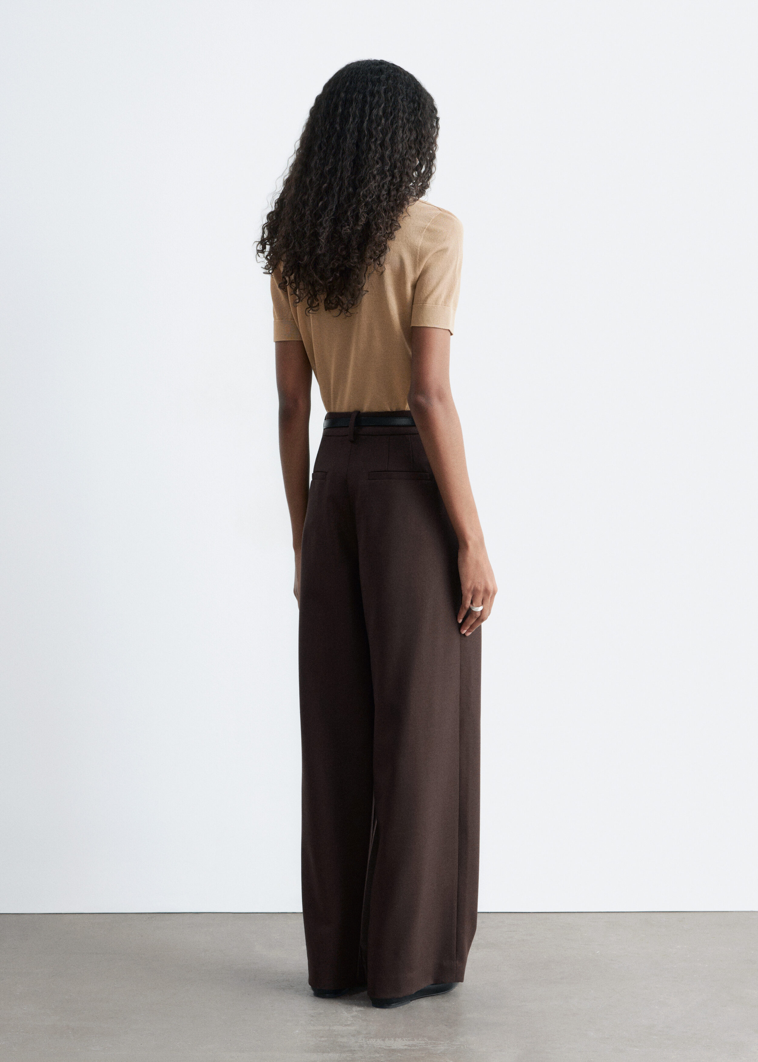 Wool-Blend Tailored Trousers - Dark Brown - & Other Stories GB