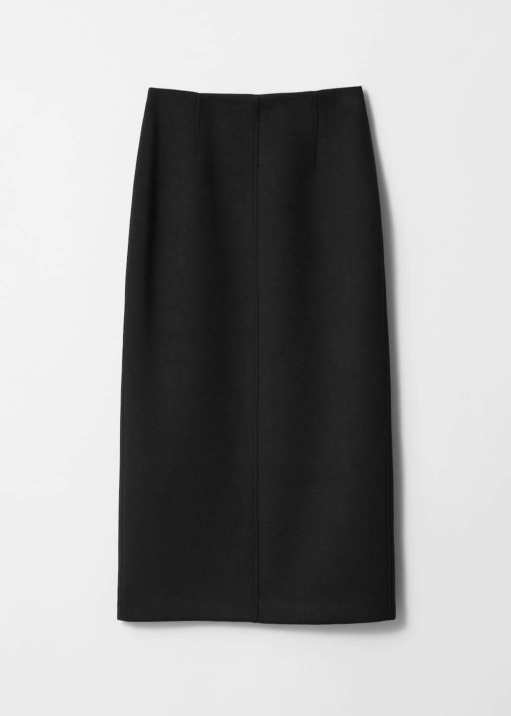 Falda midi de neopreno - Negro - Bodegón