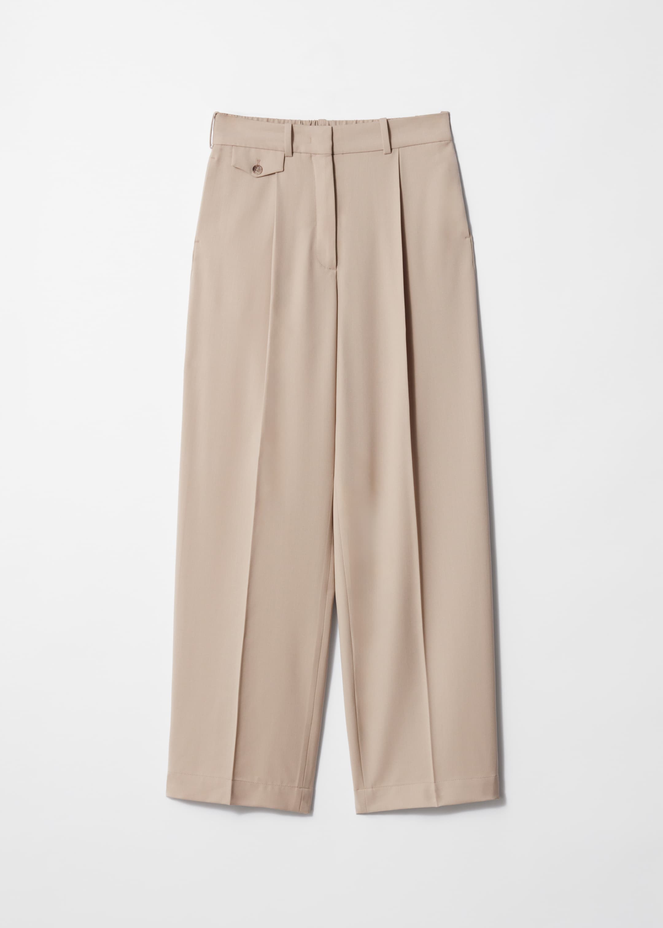 Agrandir l'image: Pantalon droit à plis marqués - Beige - FEMME | H&M CH 1