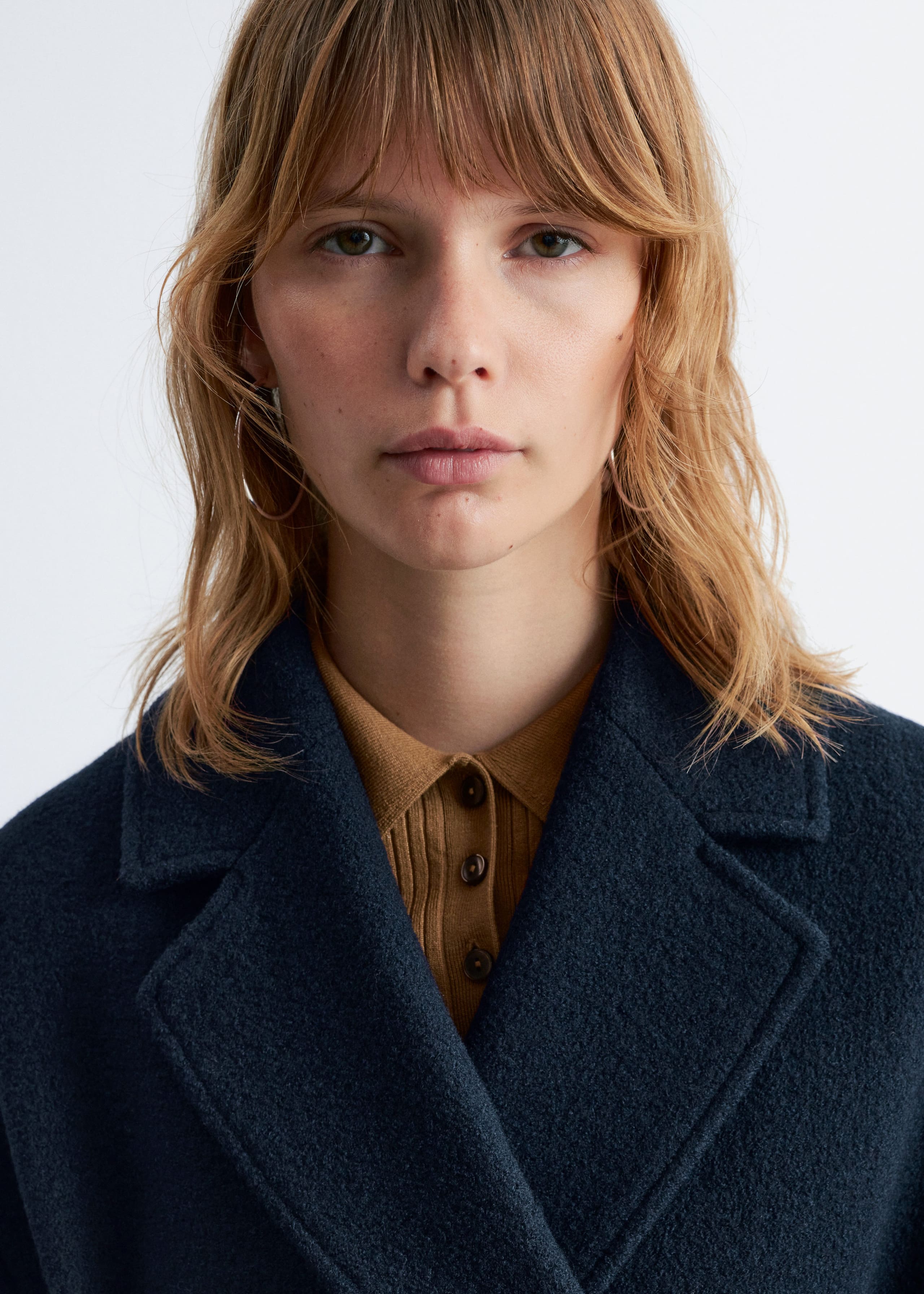 Image of Voluminous Belted Wool Coat