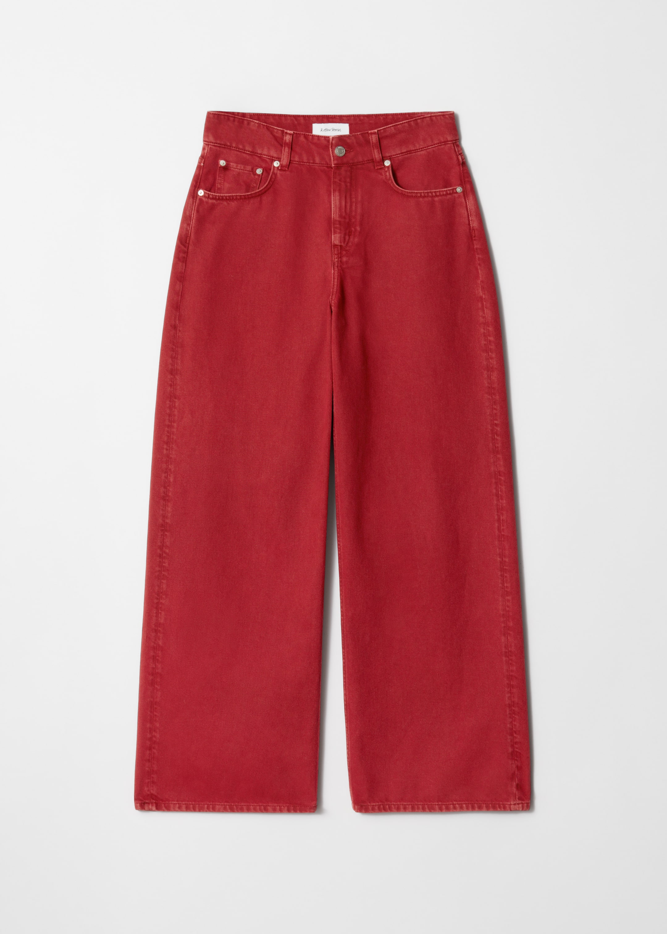 Ver imagem maior: Calças de ganga de pernas largas - Vermelho - SENHORA | H&M PT 1