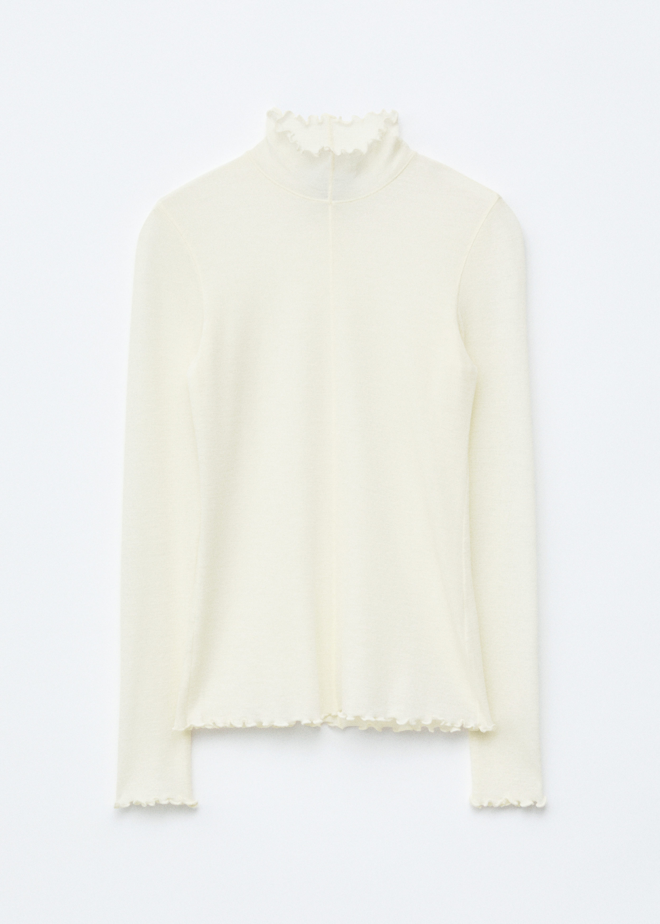 Scalloped Mock-Neck Top - Cream - & Other Stories US