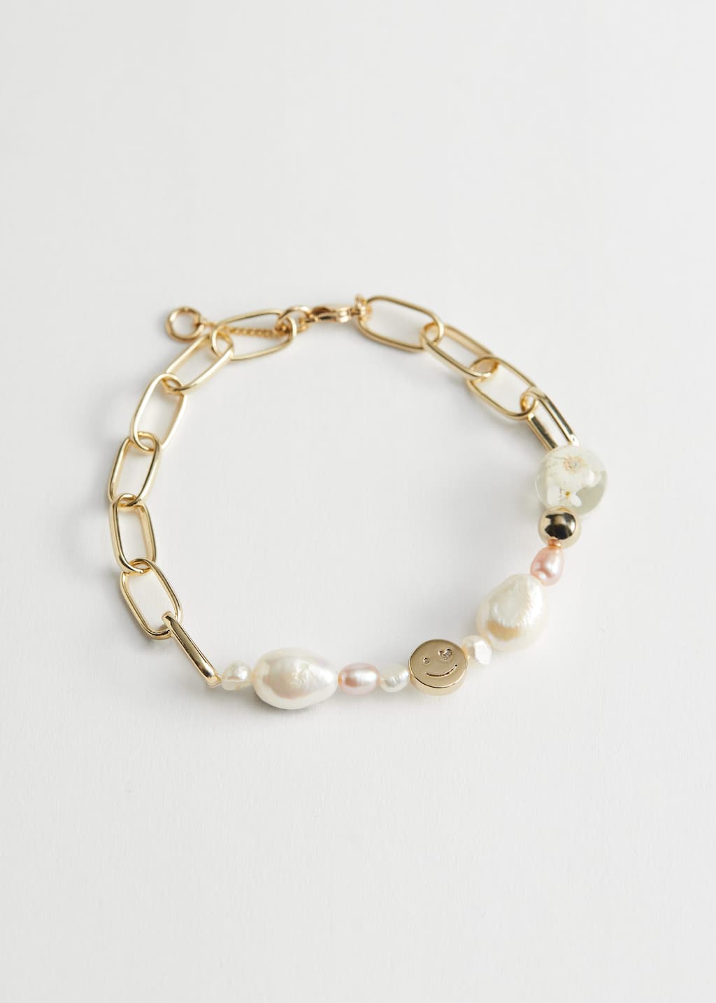 Pearl Charm Chain Bracelet - Gold - Bodegón