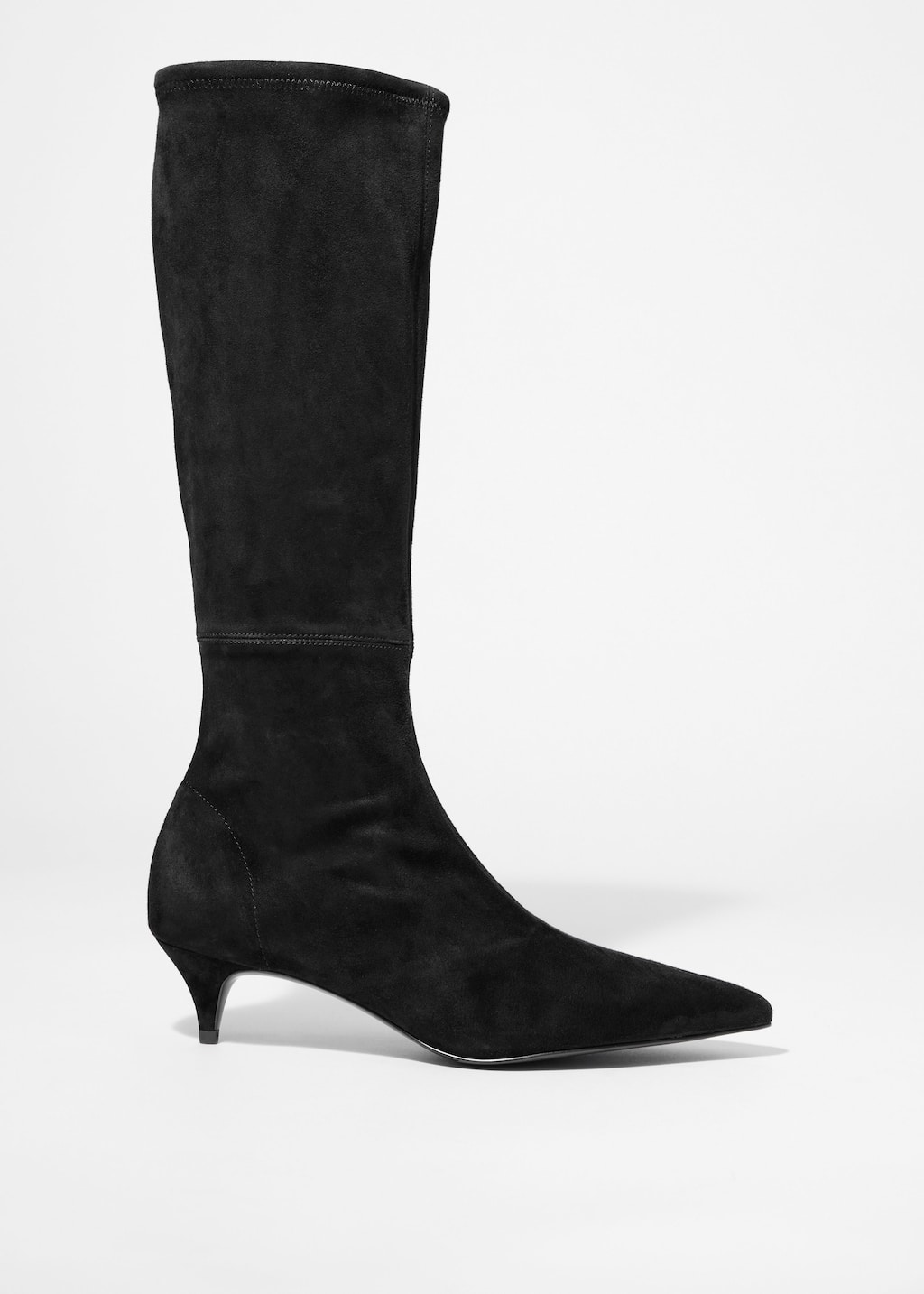 Image of Botas hasta la rodilla de ante elástico