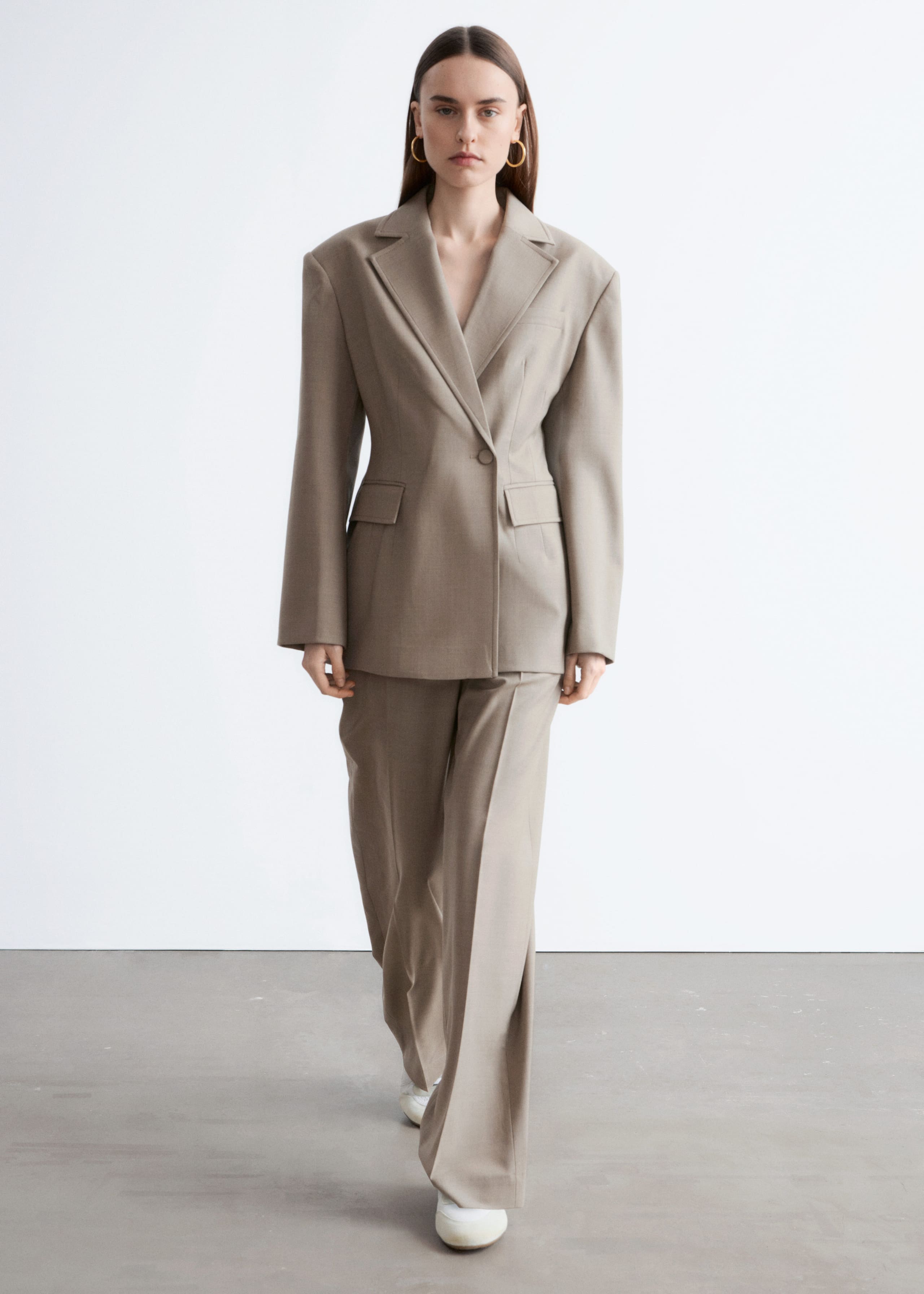 Tapered  Merino-Wool Blazer - Mole - Lookbook