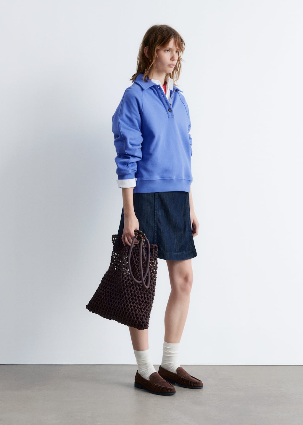 Image of Sudadera tipo polo con cuello