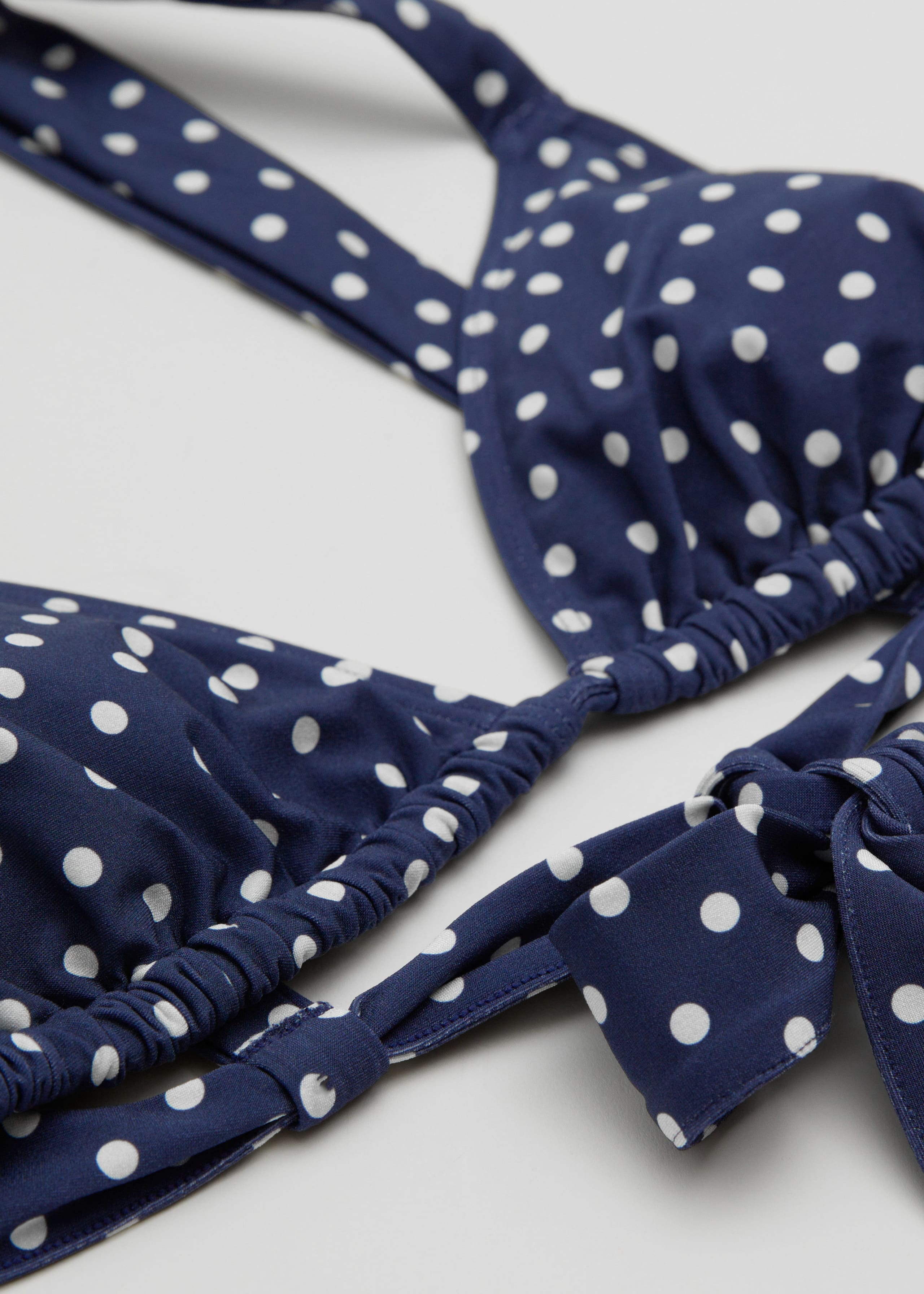 Polka-Dot Triangle Bikini Top - {{variantName}} - Descriptive Detail