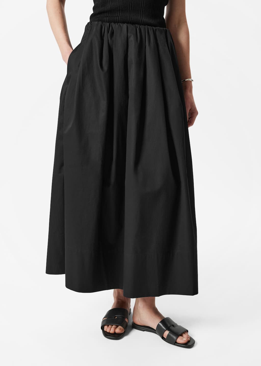 Image of Falda midi acampanada