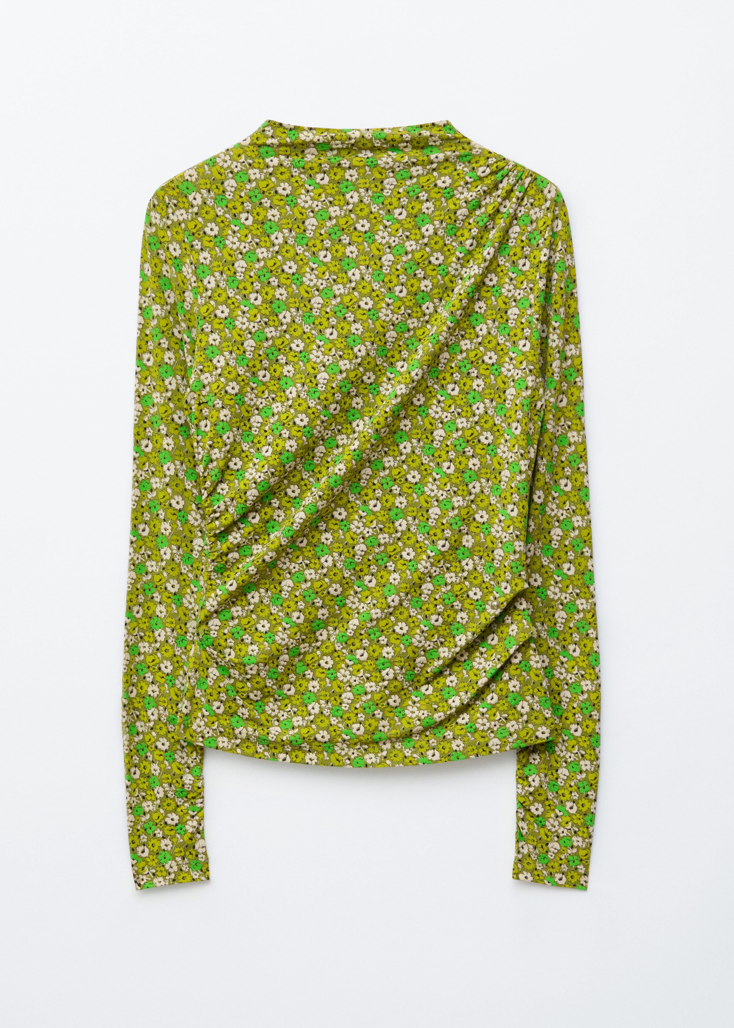 Draped Mock-Neck Top