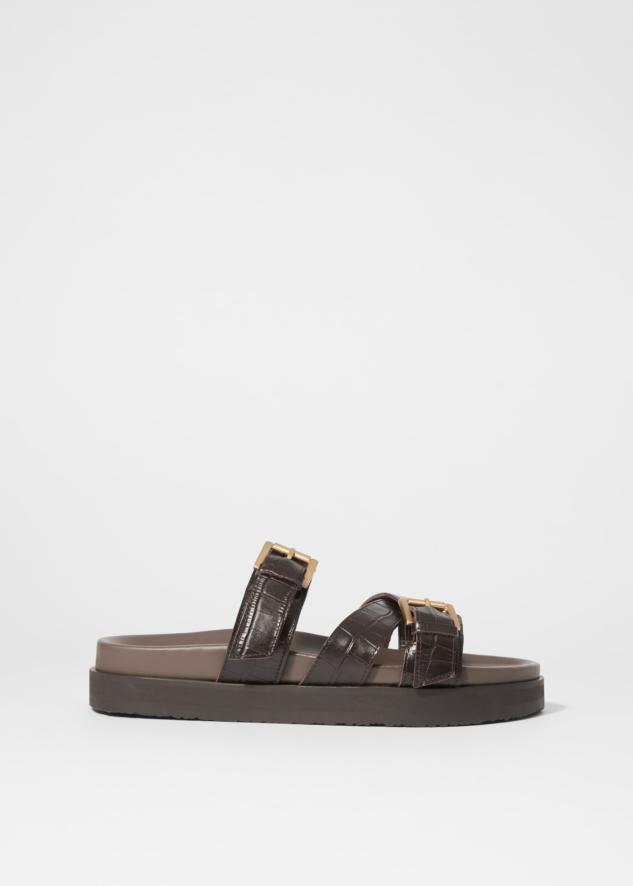 Zobrazit větší obrázek: Kožené sandály s překříženými pásky - Brown Leather - ŽENY | H&M CZ 2