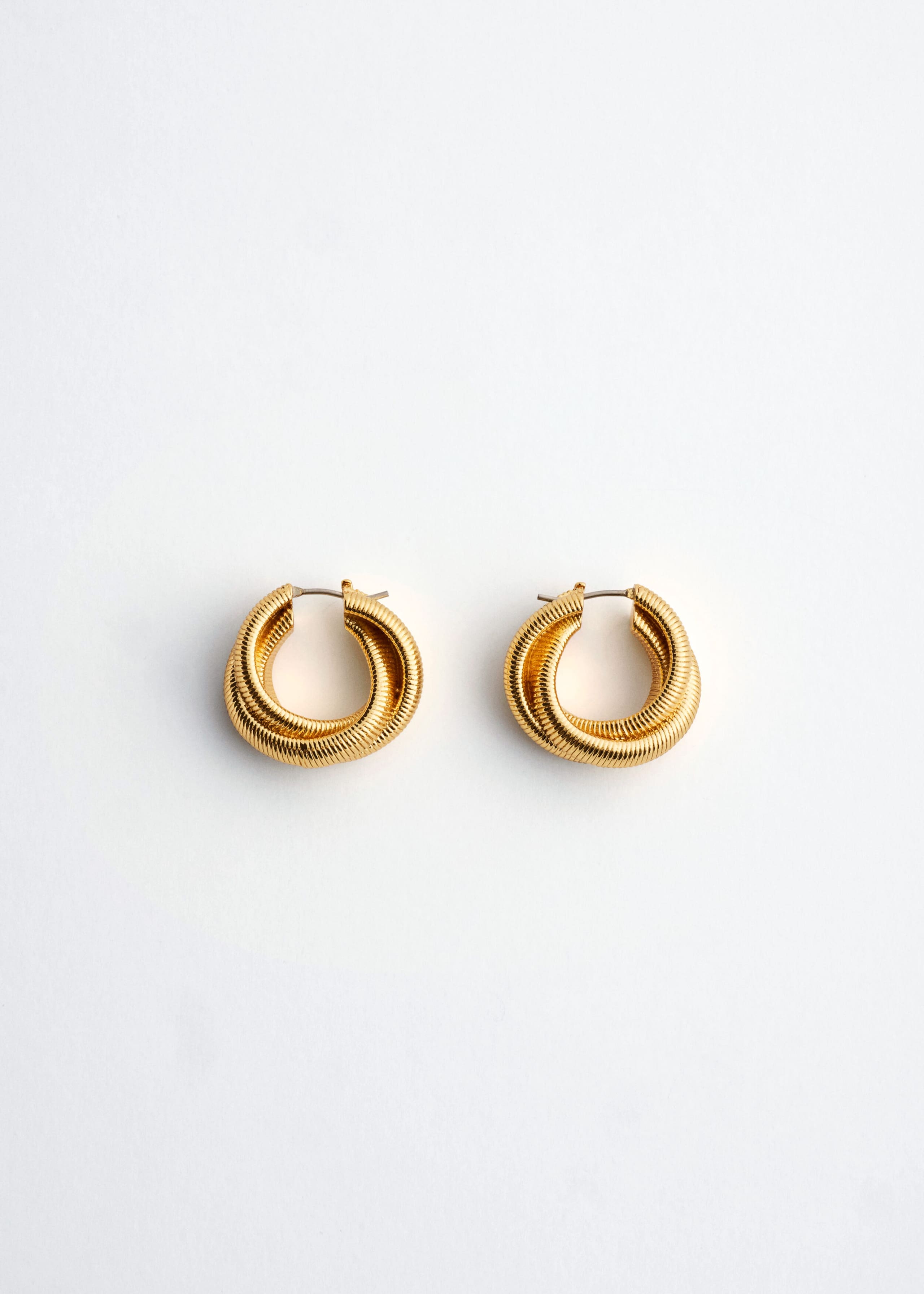 Plated Brass Twisted Hoops - Gold - Still Life