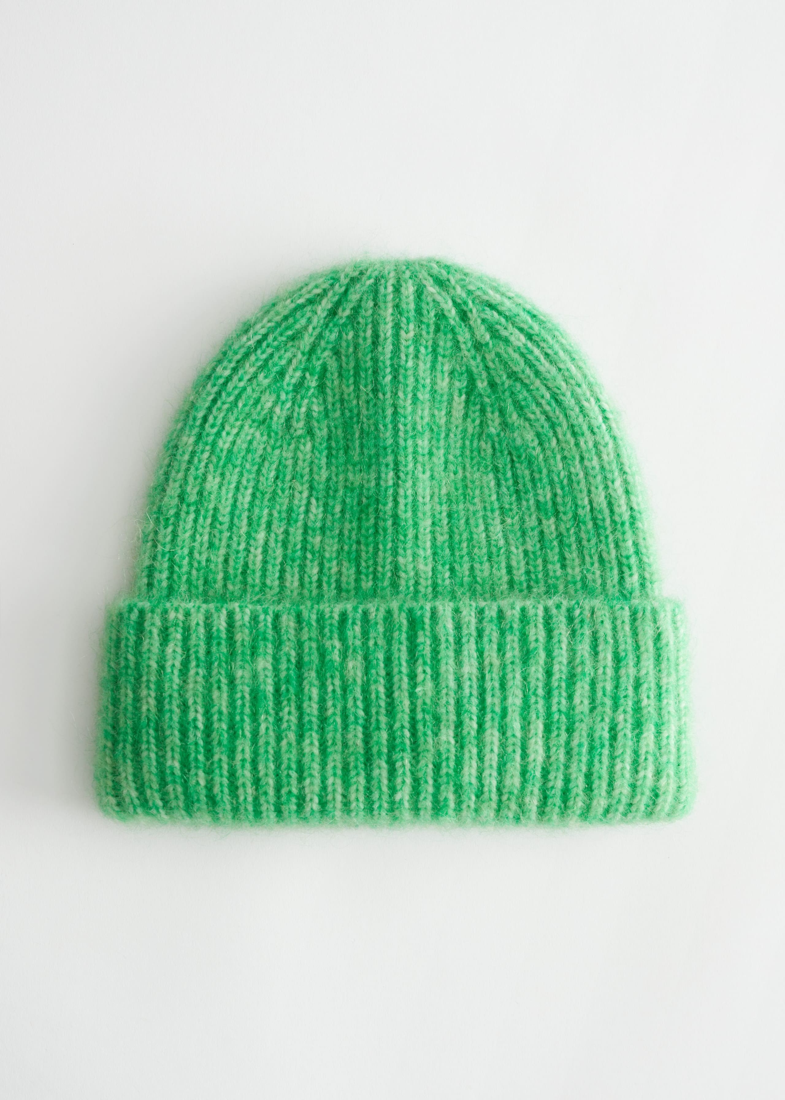 Ribbed Wool Blend Beanie - Lime - Still Life