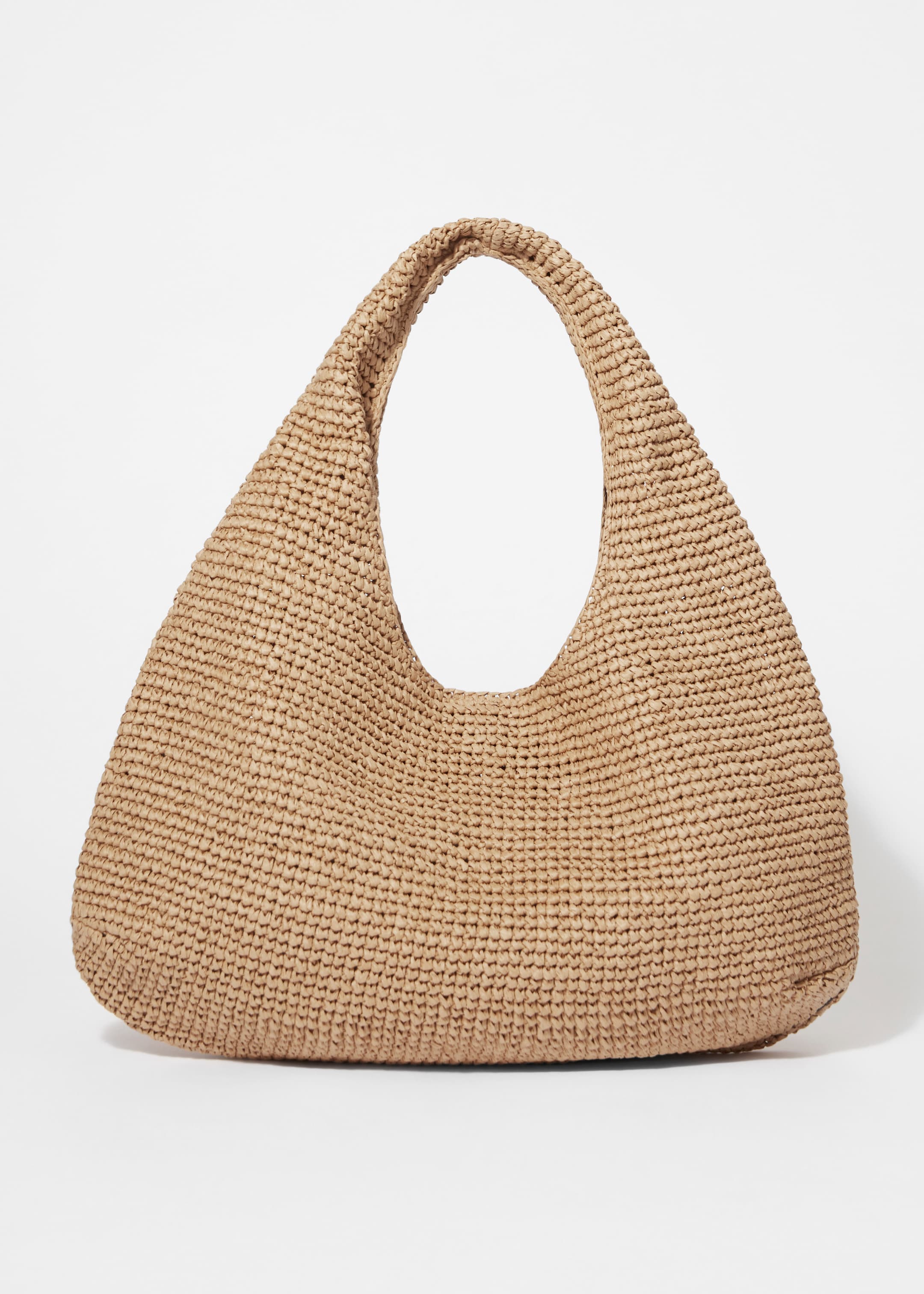 Grotere afbeelding bekijken: Schoudertas van stro met leren bies - Beige - DAMES | H&M NL 2