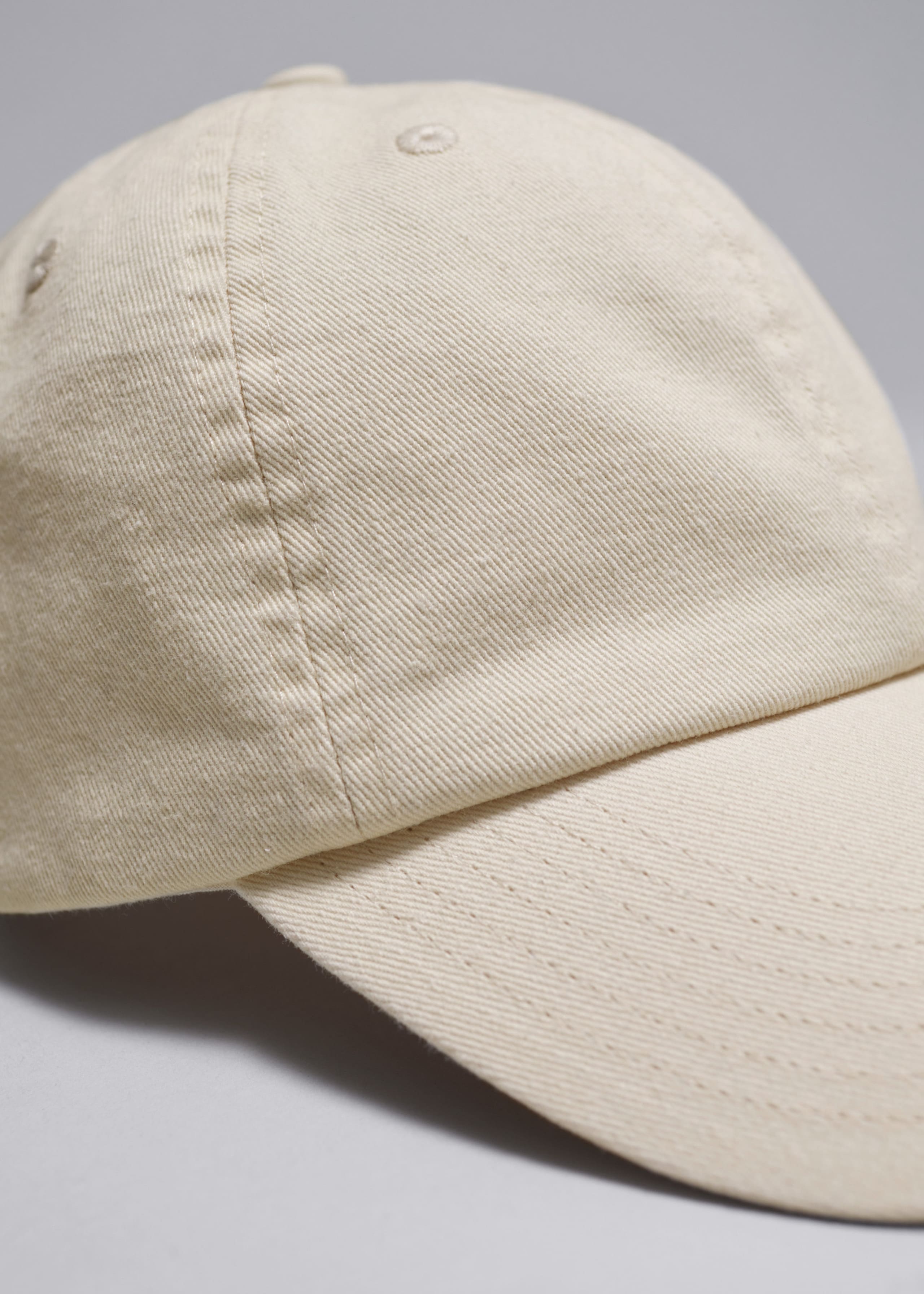 Bleached Denim Baseball Cap - {{variantName}} - Descriptive Detail