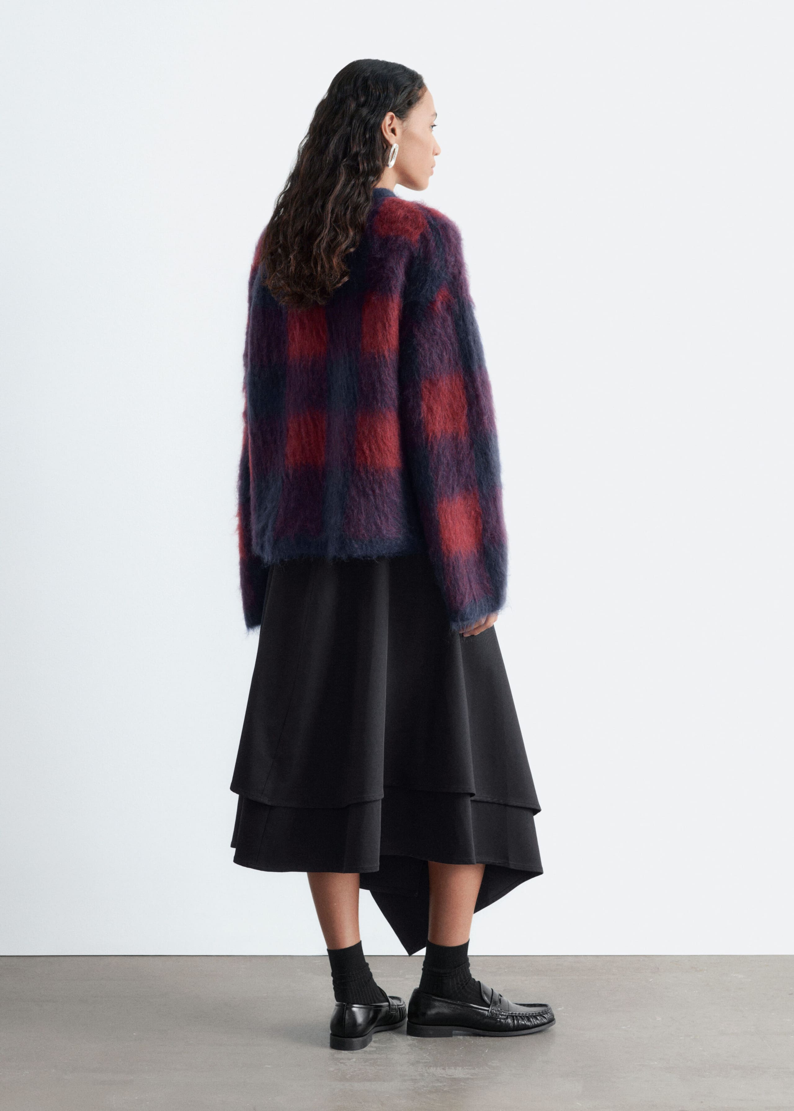 Pullover aus Mohairmischung - Rot/Blau - Lookbook