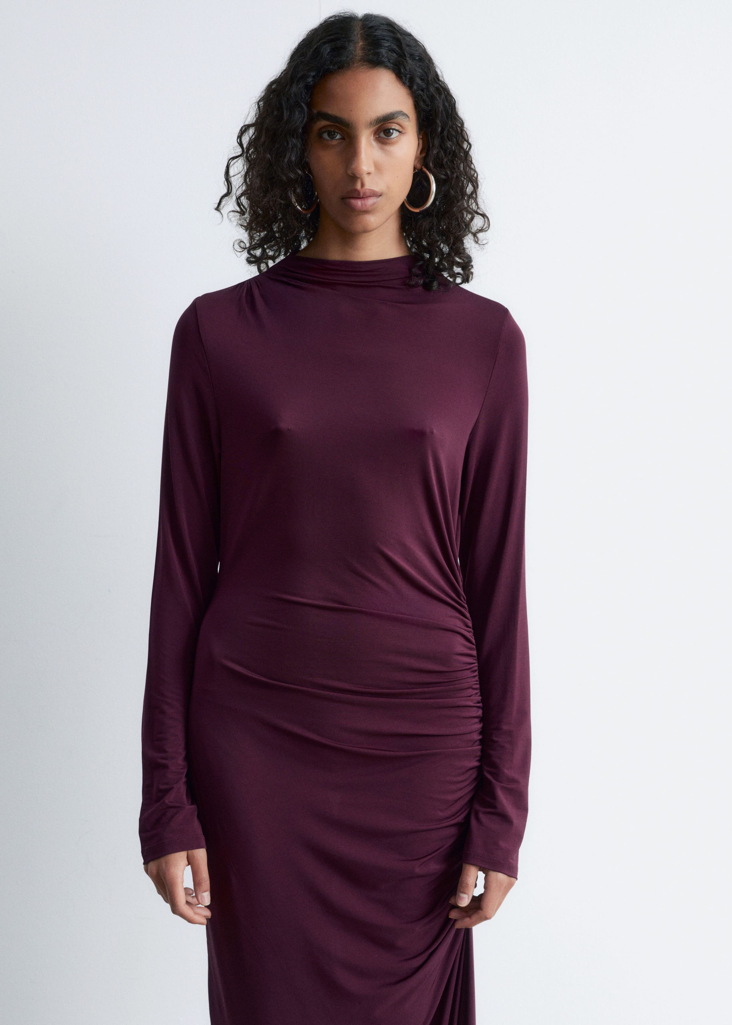 Image of Gerafftes Midikleid